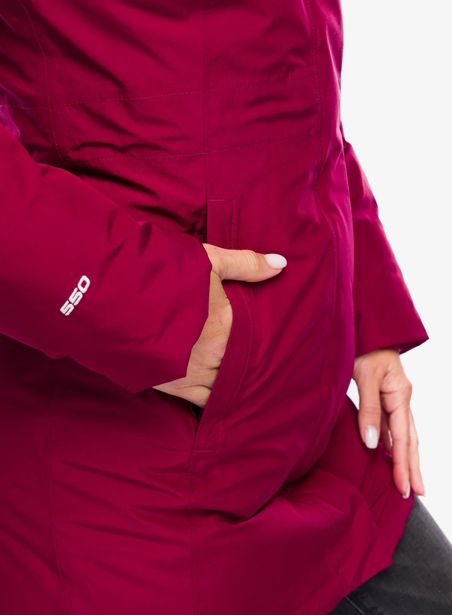Ženski plašč The North Face Brooklyn Parka - beetroot