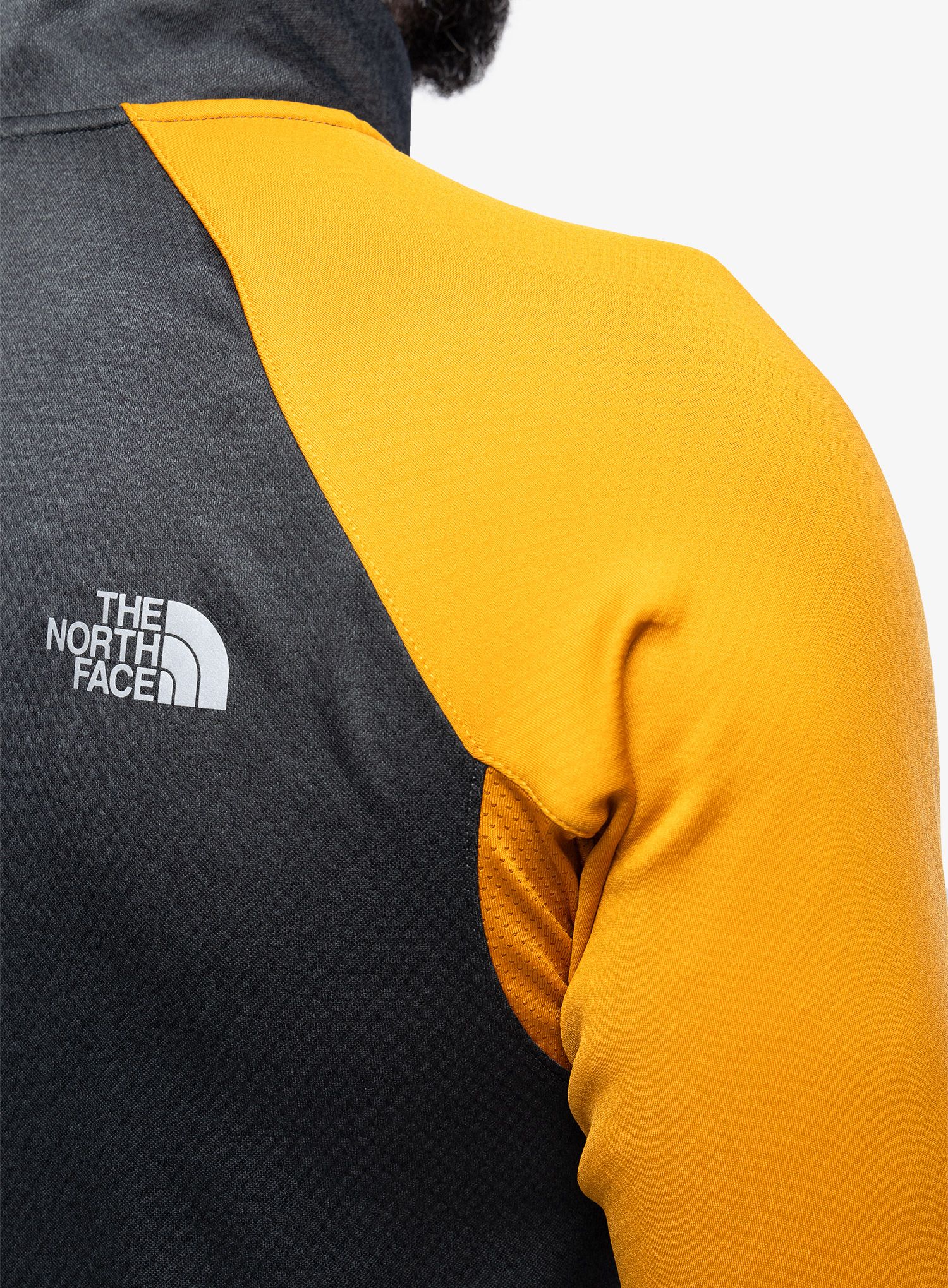Tekaška jopica The North Face 1/4 Zip Run Fleece - grey/yellow