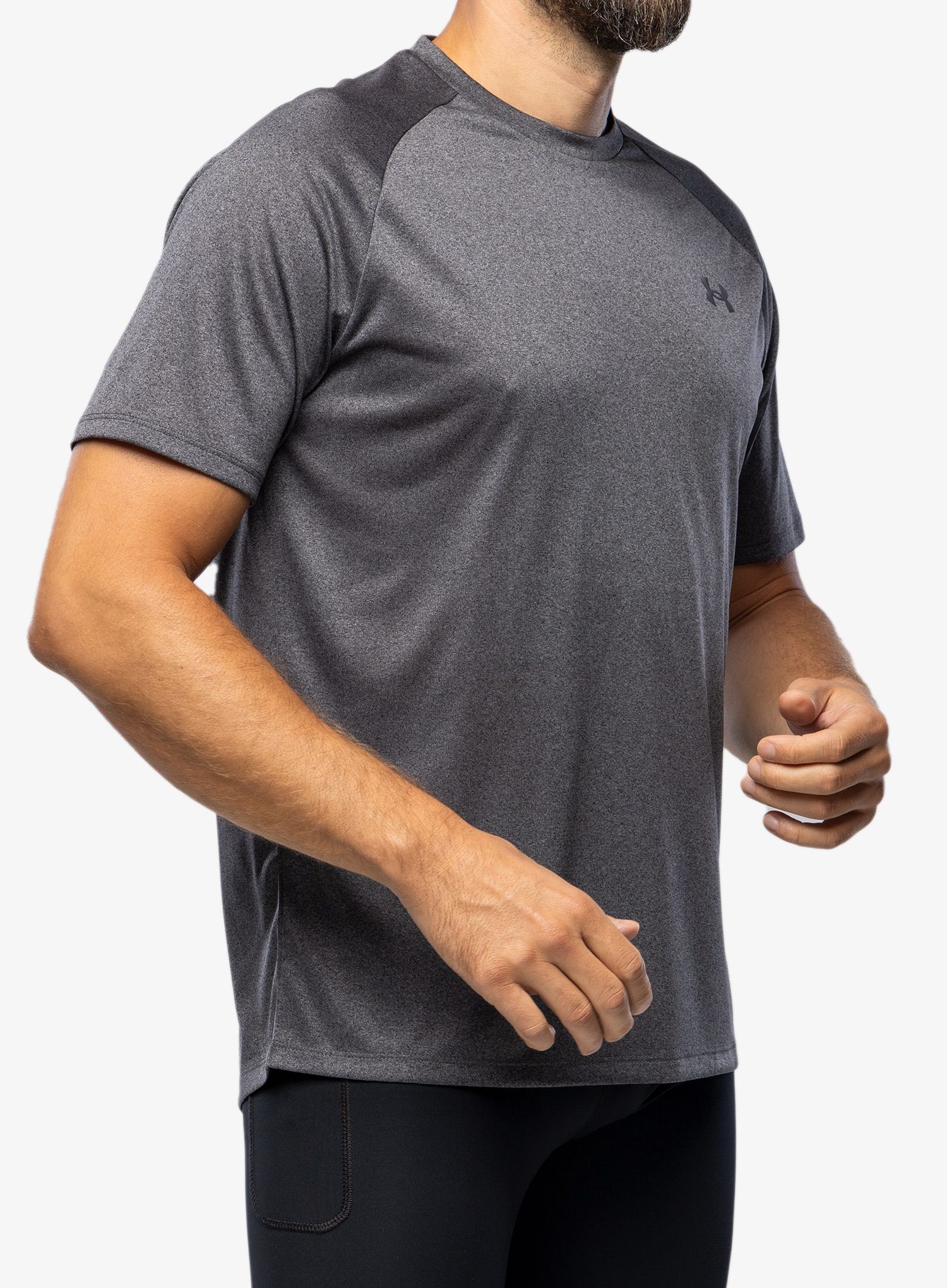 Fitness majica Under Armour Tech 2.0 Short Sleeve - carbon heather/black