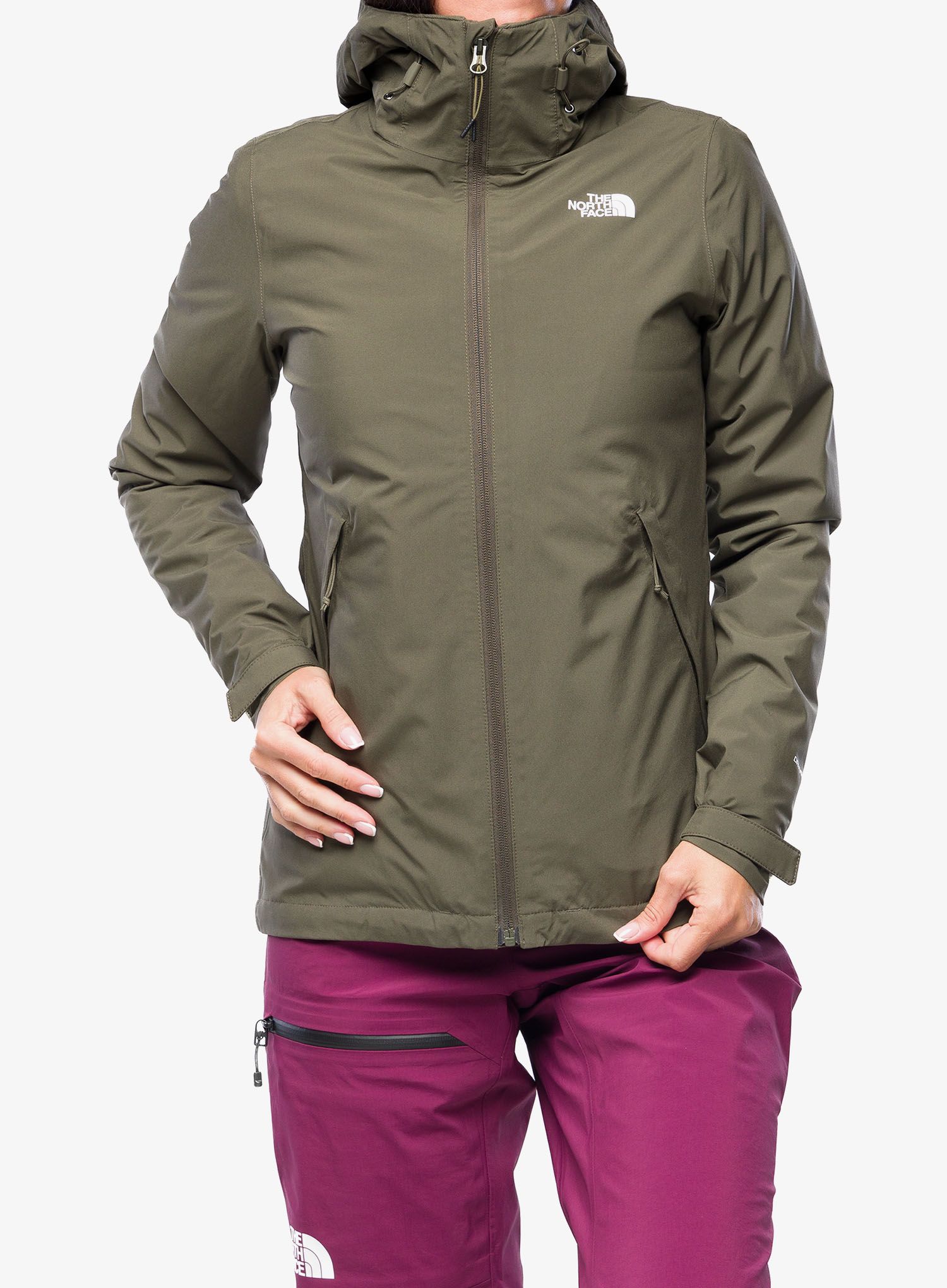 Ženska jakna 3 v 1 The North Face Carto Triclimate Jacket - taupe green