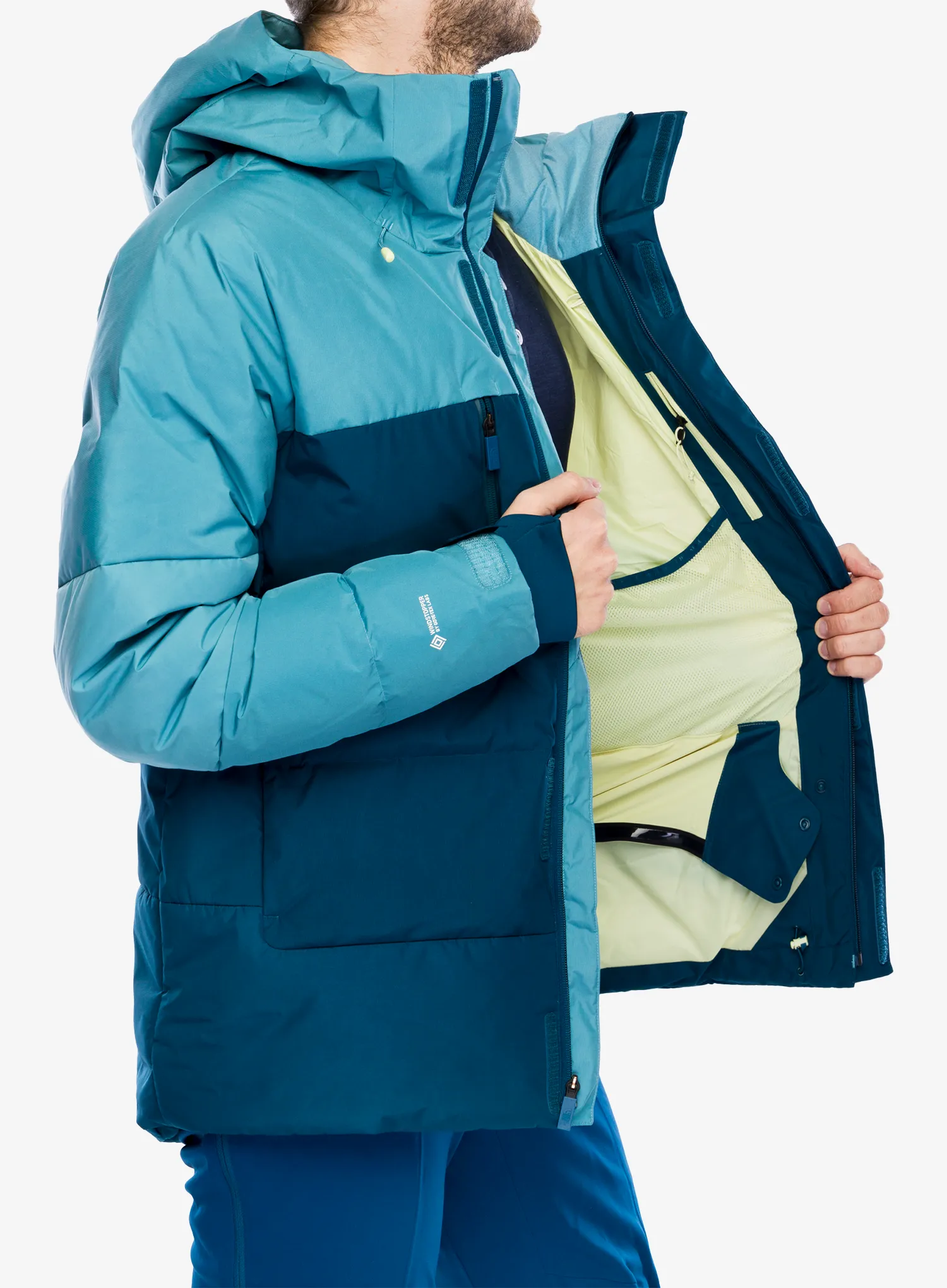 Smučarska jakna The North Face Corefire Down Windstopper Jacket - midnight petrol/algae blue