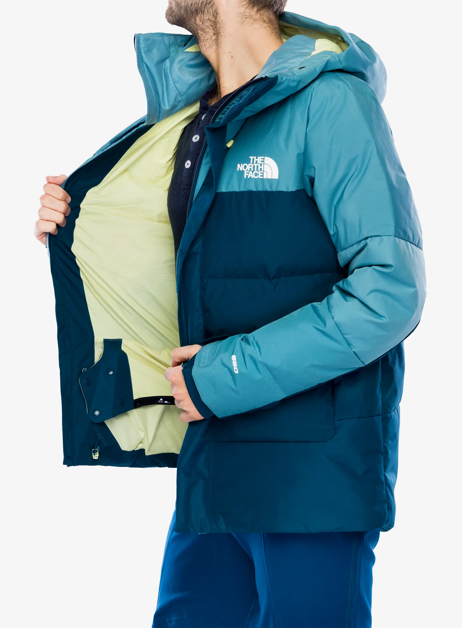 Smučarska jakna The North Face Corefire Down Windstopper Jacket - midnight petrol/algae blue