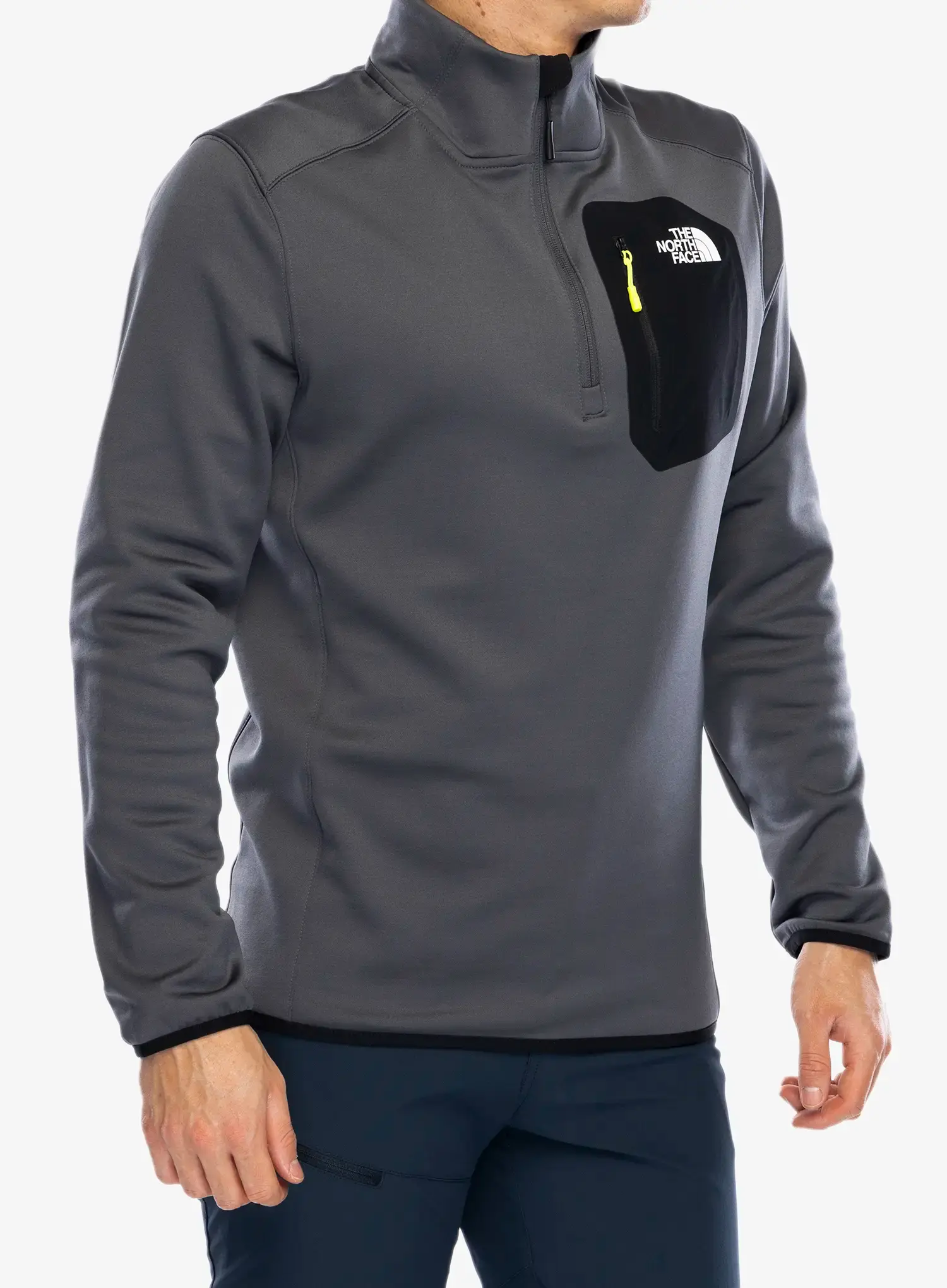 Puloverji brez kapuce The North Face Crest 1/4 Zip - anthracite grey/tnf black