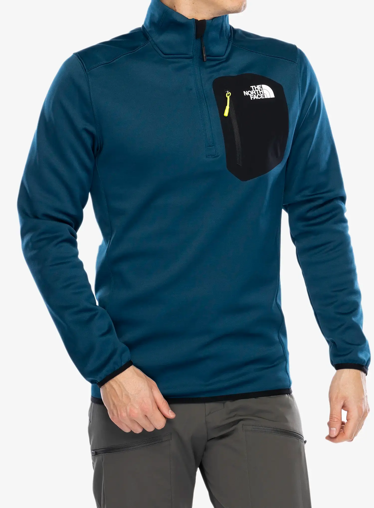 Puloverji brez kapuce The North Face Crest 1/4 Zip - midnight petrol/tnf black