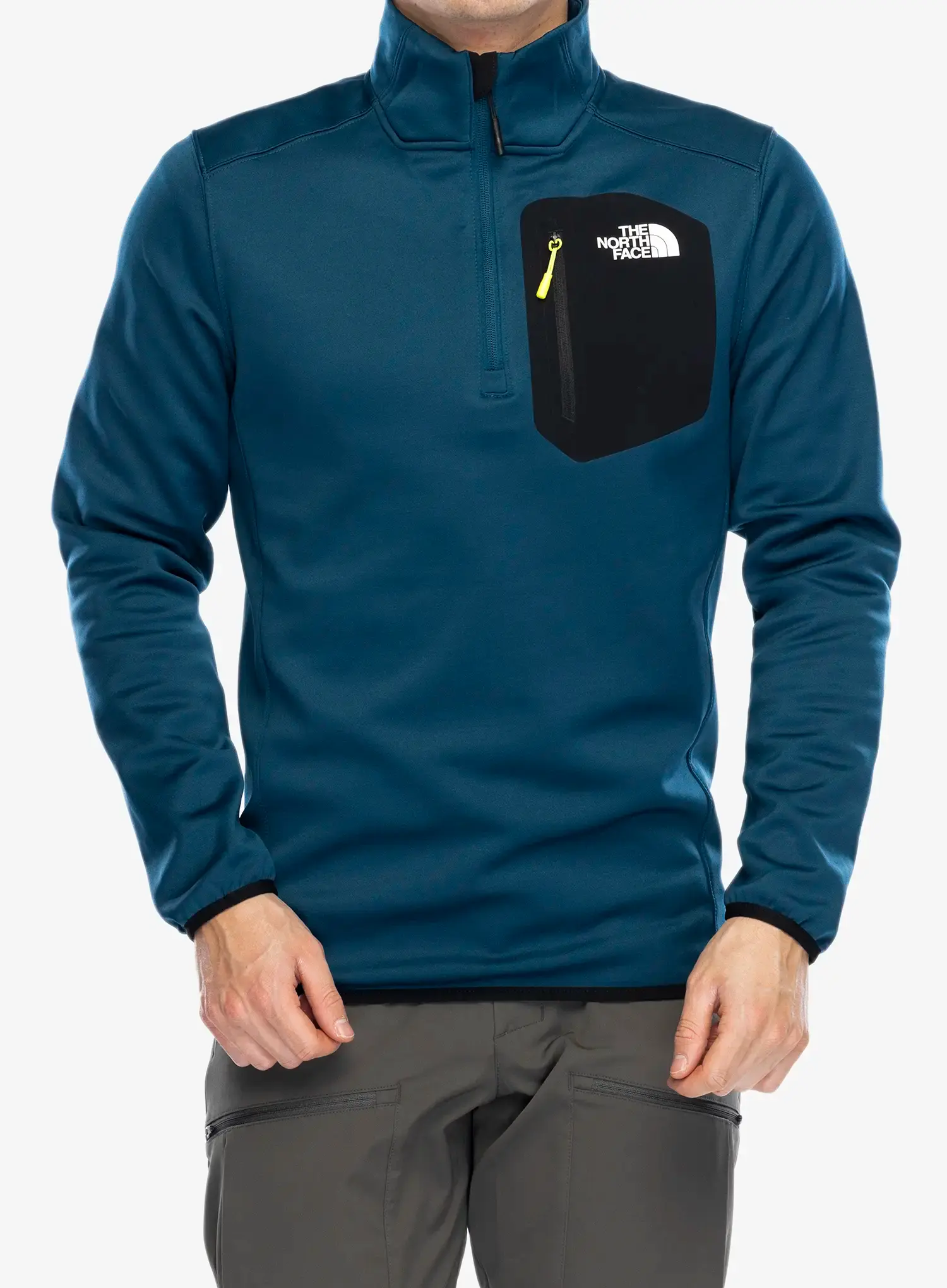 Puloverji brez kapuce The North Face Crest 1/4 Zip - midnight petrol/tnf black