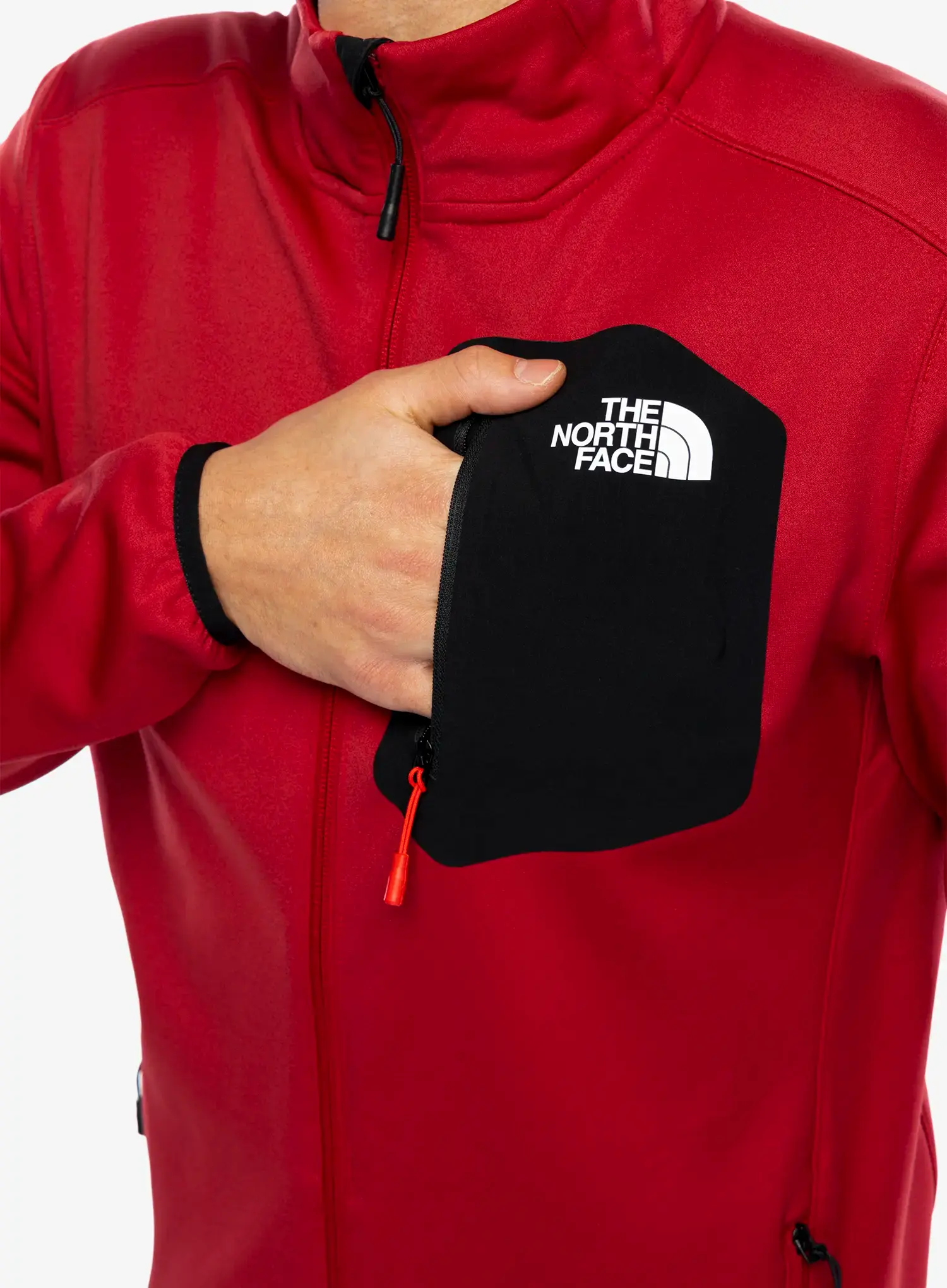 Flis The North Face Crest FZ - garnet red/tnf black
