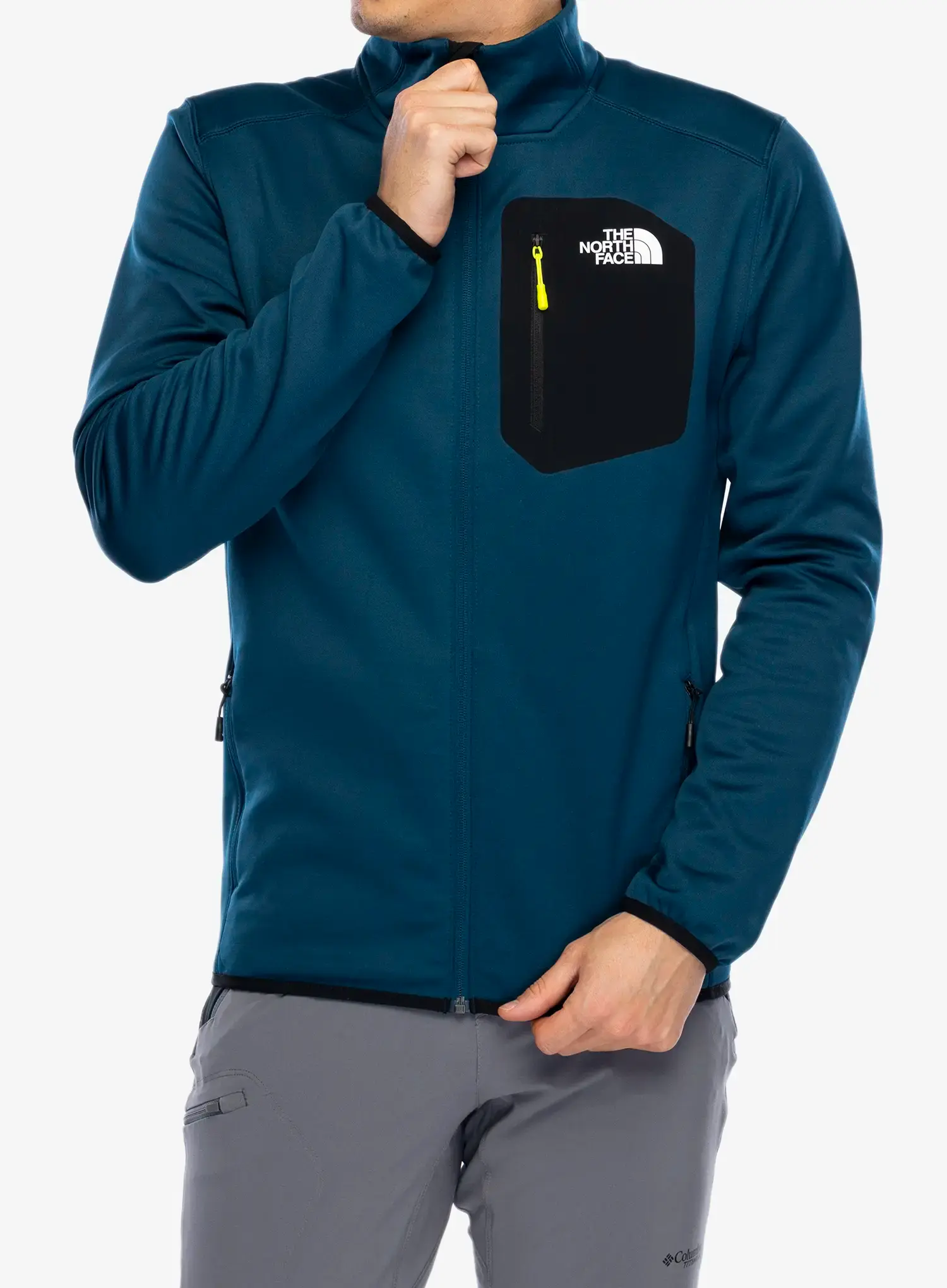 Flis The North Face Crest FZ - midnight petrol/tnf black