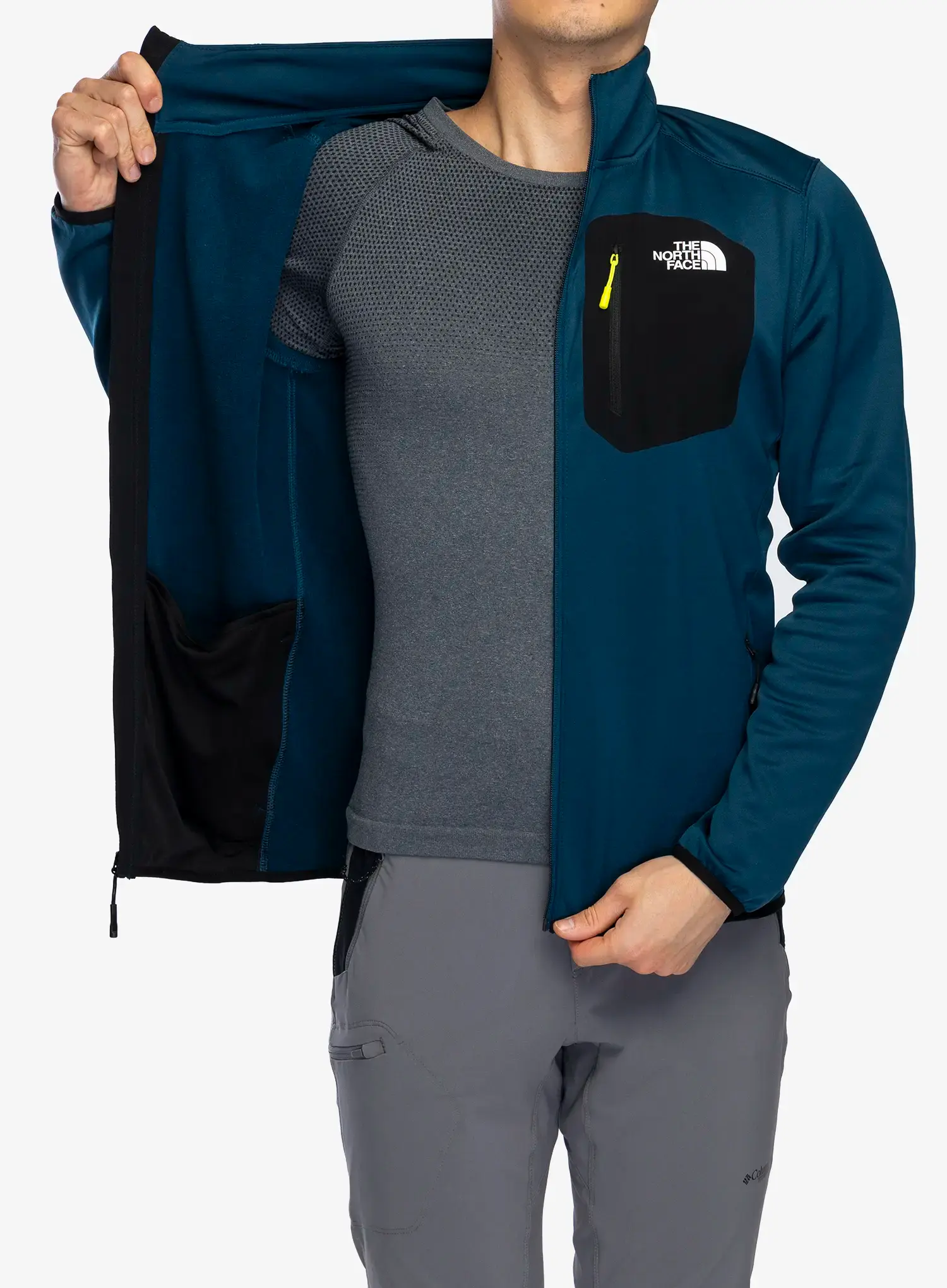 Flis The North Face Crest FZ - midnight petrol/tnf black