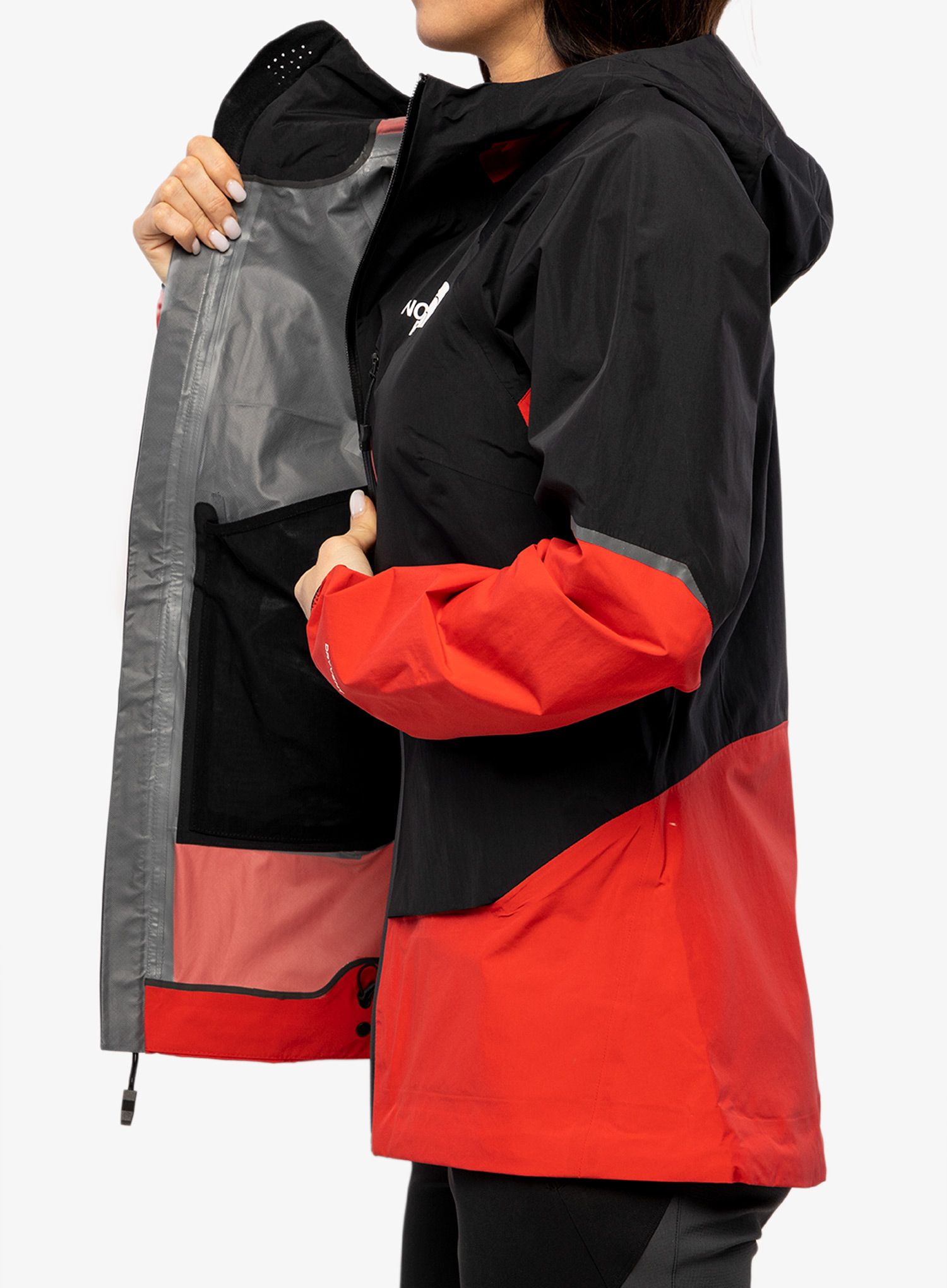 Ženska jakna za turno smučanje The North Face Dawn Turn 2.5 Cordura Shell - tnf black/tnf red