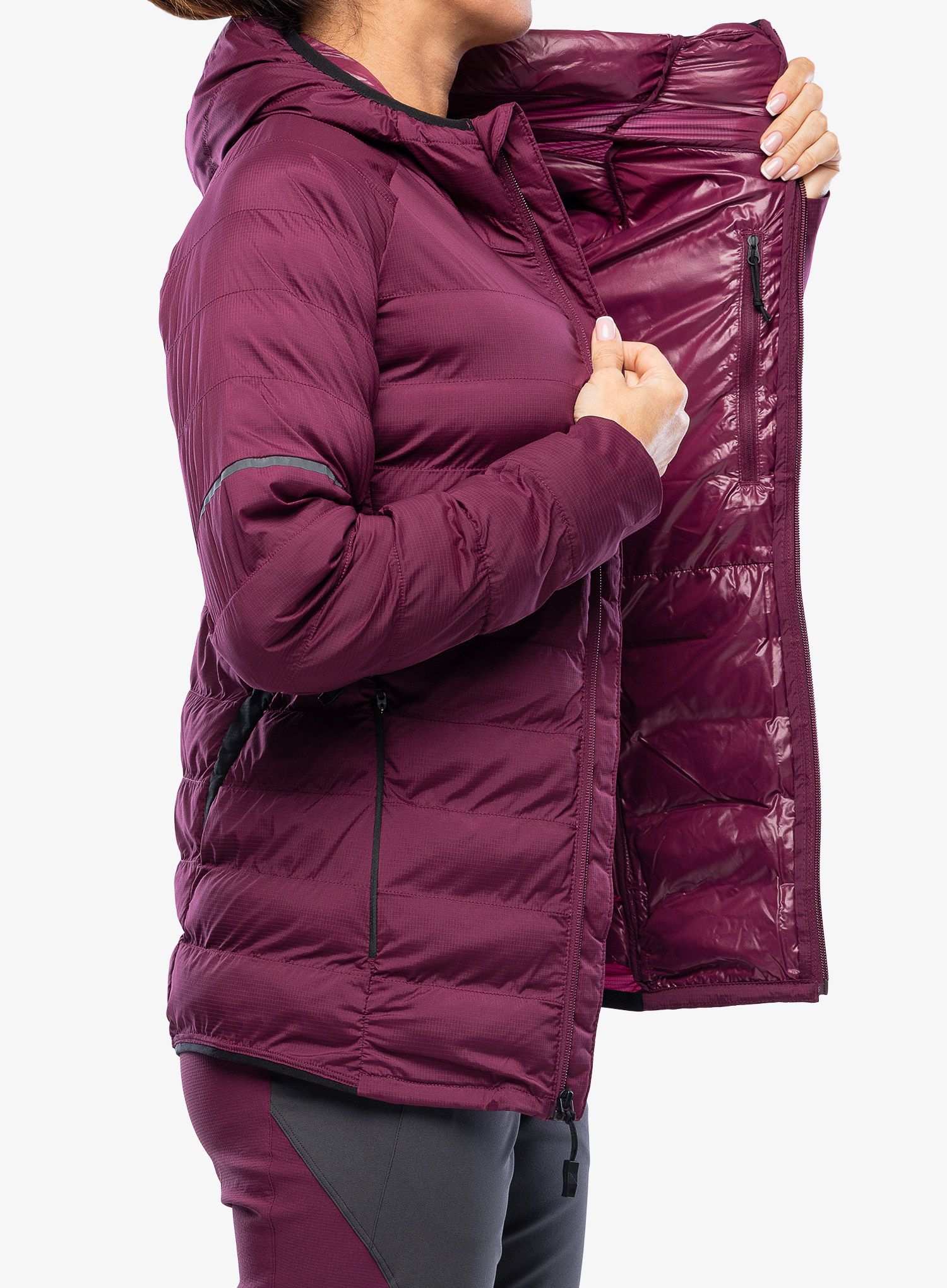 Ženska sintetična jakna The North Face Dawn Turn 50/50 Synthetic - boysenberry