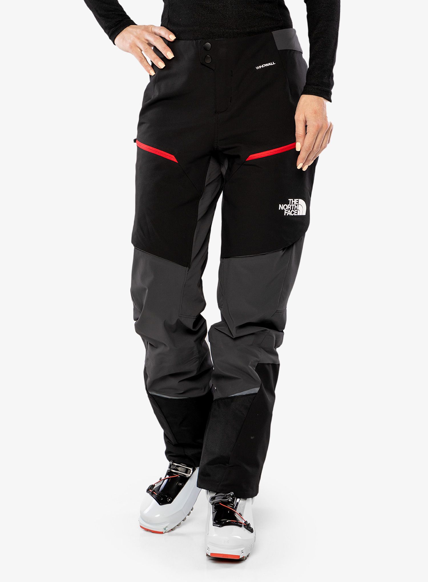 Ženske hlače za turno smučanje The North Face Dawn Turn Hybrid Pant - asphaltgrey/tnfblk/tnfblk