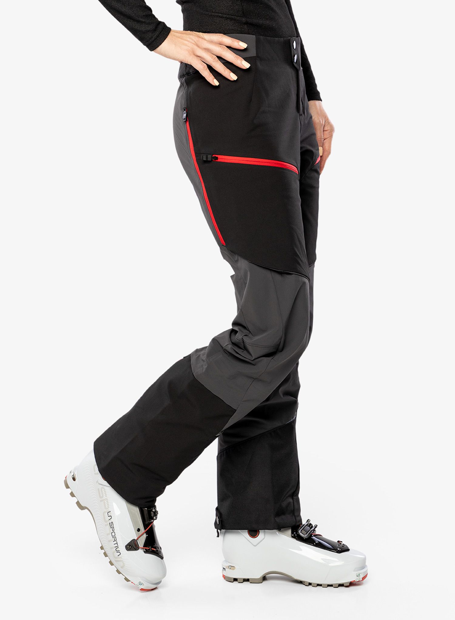 Ženske hlače za turno smučanje The North Face Dawn Turn Hybrid Pant - asphaltgrey/tnfblk/tnfblk