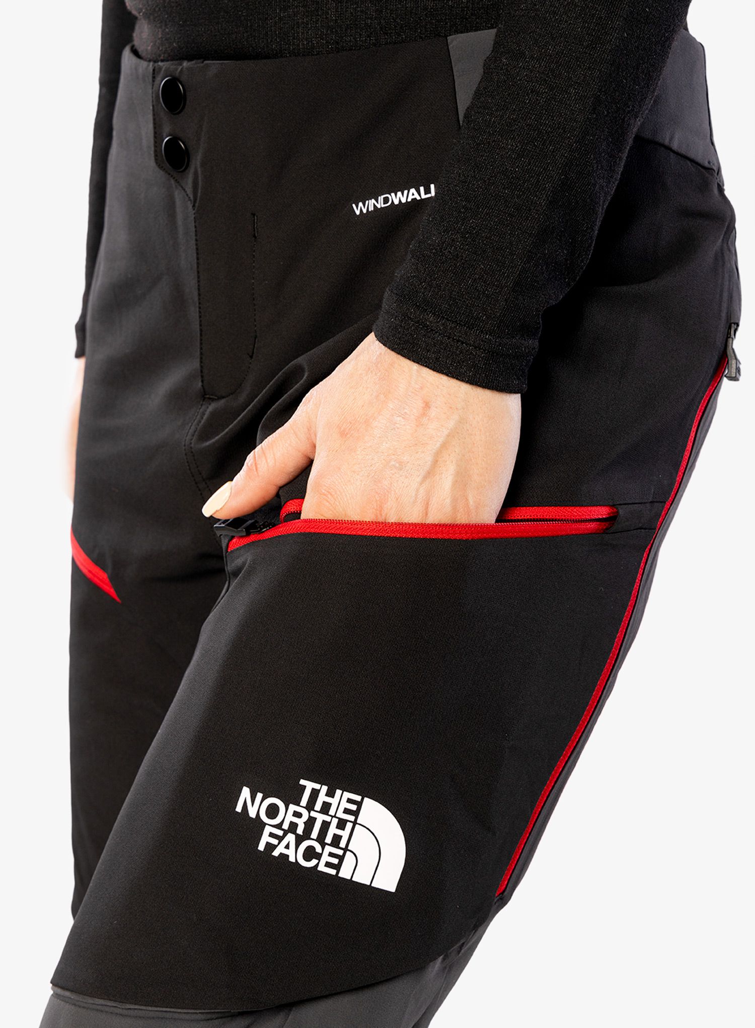 Ženske hlače za turno smučanje The North Face Dawn Turn Hybrid Pant - asphaltgrey/tnfblk/tnfblk