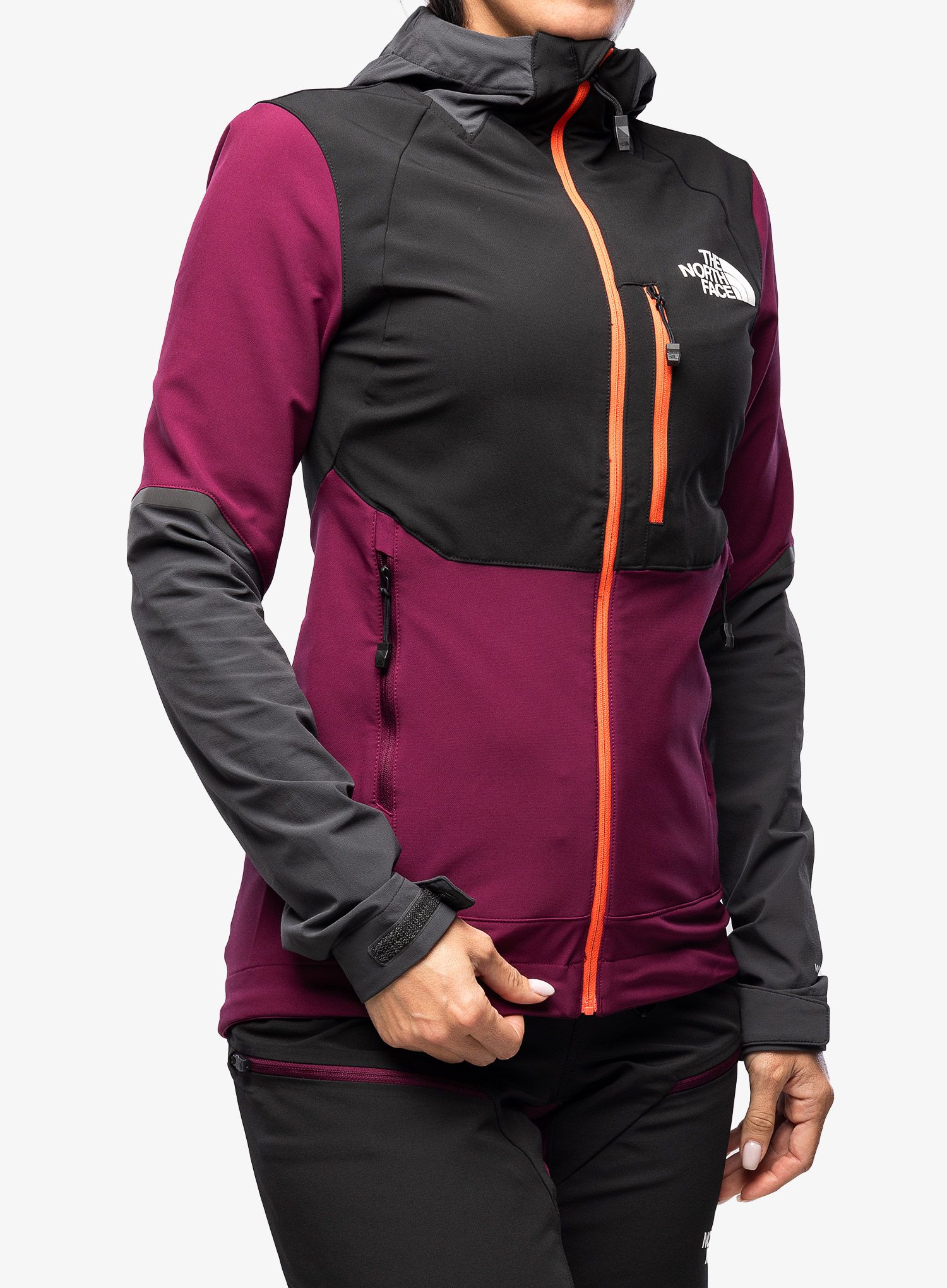 Ženska softshell jakna The North Face Dawn Turn Hybrid Softshell Jacket - berry/grey