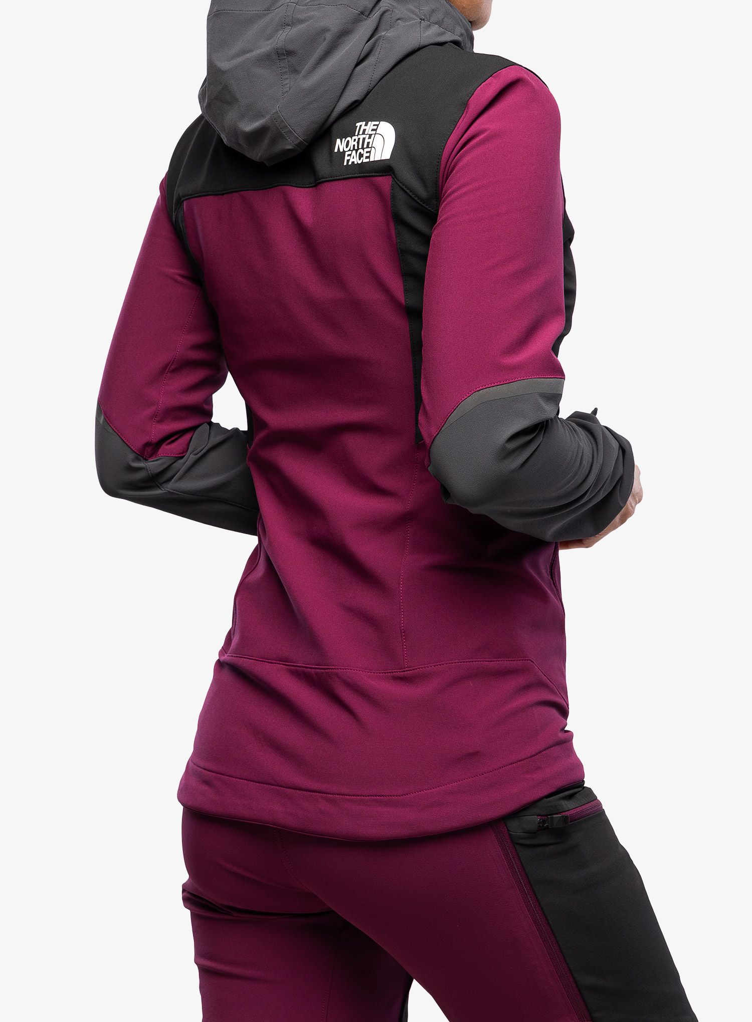 Ženska softshell jakna The North Face Dawn Turn Hybrid Softshell Jacket - berry/grey