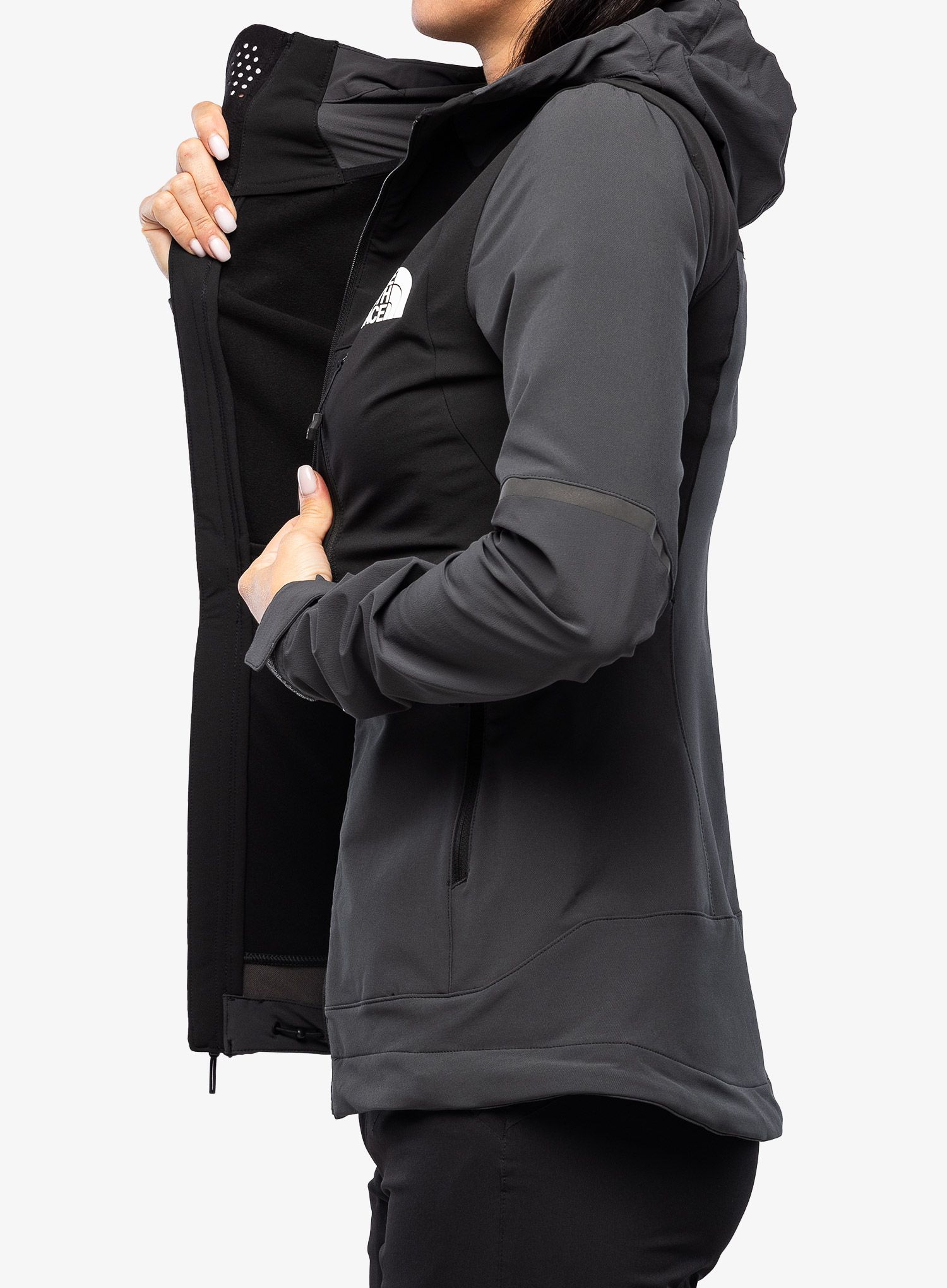 Ženski softshell The North Face Dawn Turn Hybrid Softshell Jacket - grey/black