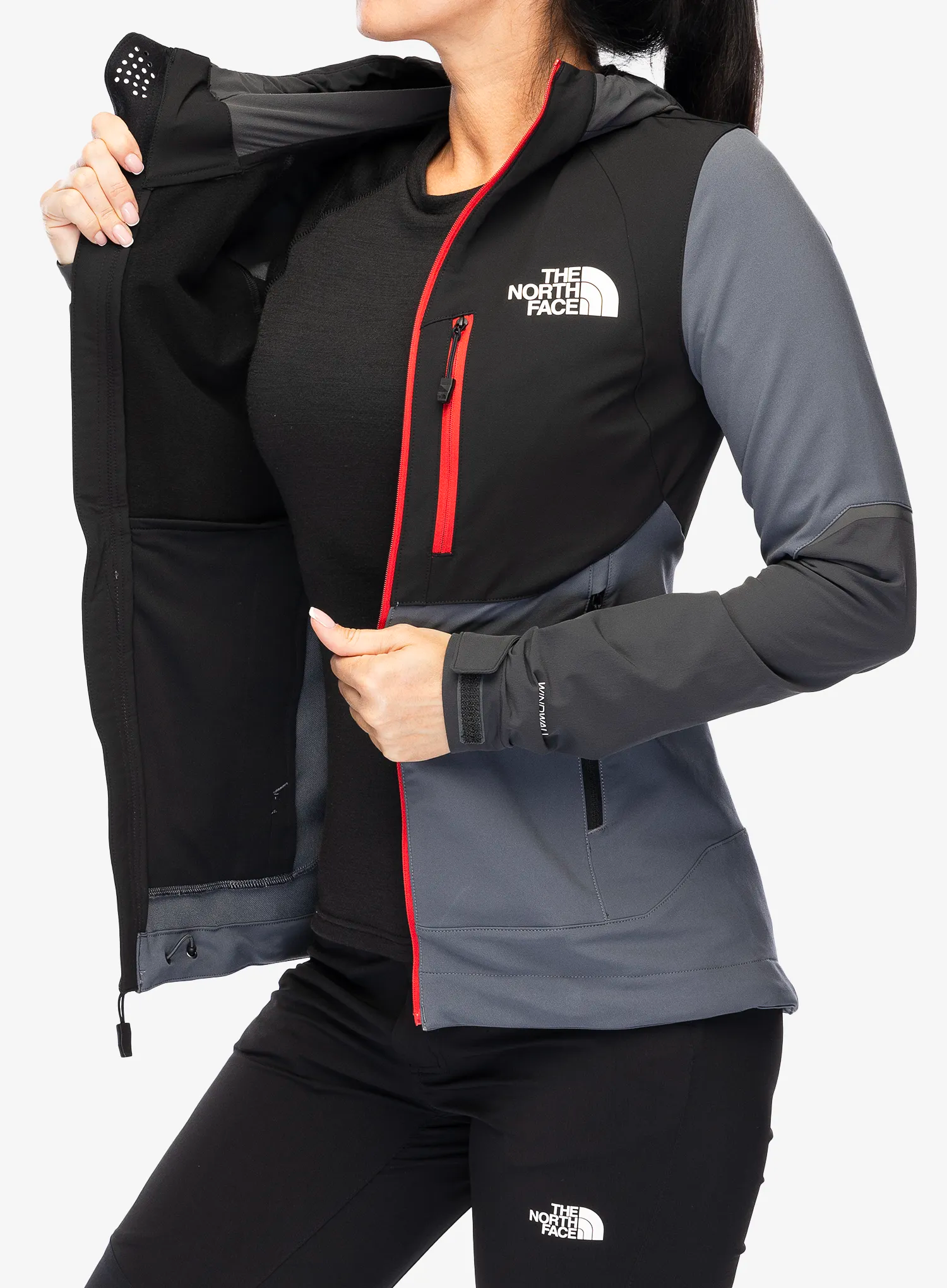 Ženska softshell jakna The North Face Dawn Turn Hybrid Softshell Jacket - vanadsgry/asphtgry/tnfblk