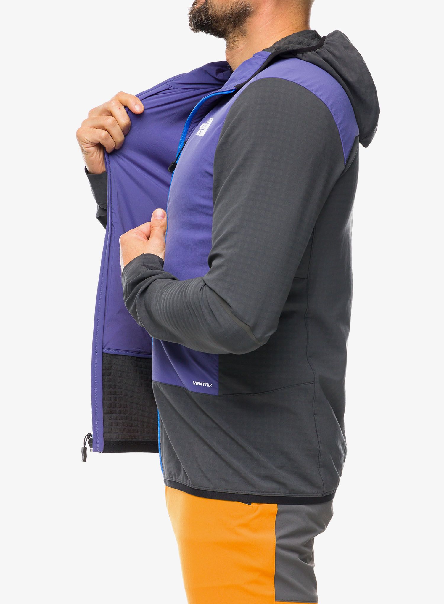 Hibridna jakna The North Face Dawn Turn Hybrid Ventrix Midlayer - grey/cave blue