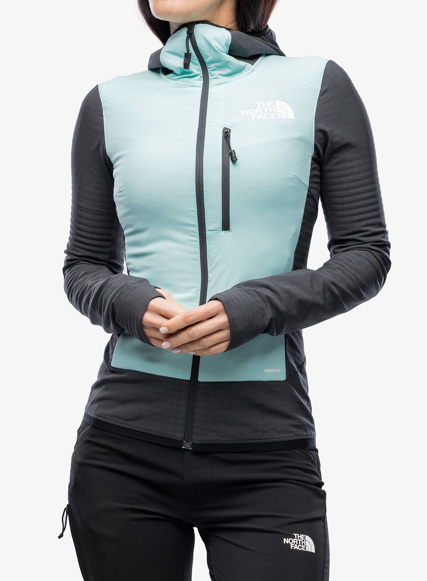Ženska jakna The North Face Dawn Turn Hybrid Ventrix Midlayer - grey/teal