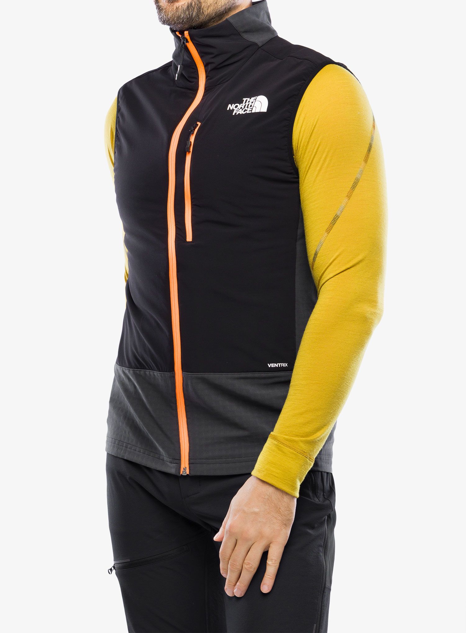 Moški brezrokavnik The North Face Dawn Turn Hybrid Ventrix Vest - asphaltgrey/tnfb/shckor