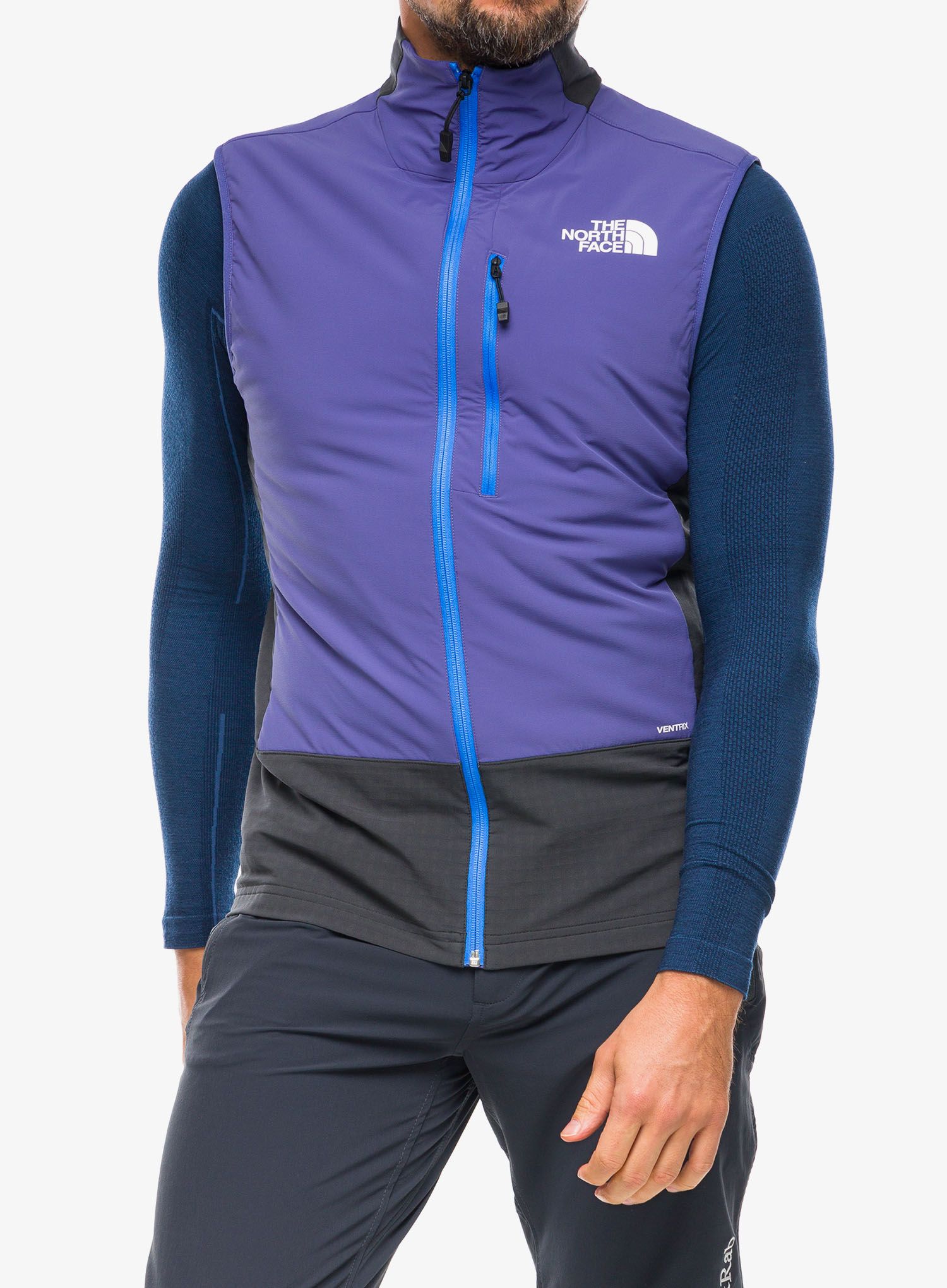 Podložen brezrokavnik The North Face Dawn Turn Hybrid Ventrix Vest - grey/cave blue