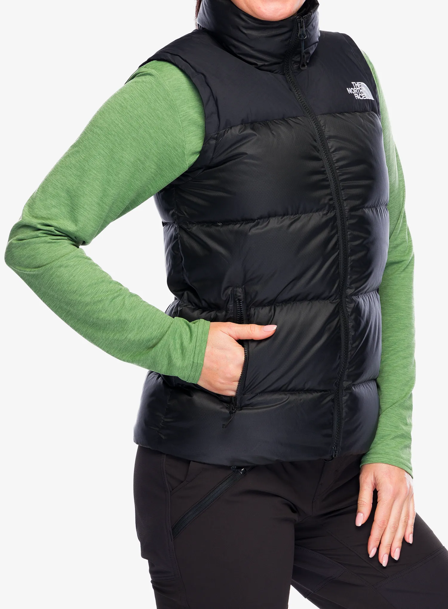 Ženski brezrokavnik The North Face Diablo Down 2.0 Vest - tnf black heather/tnf black