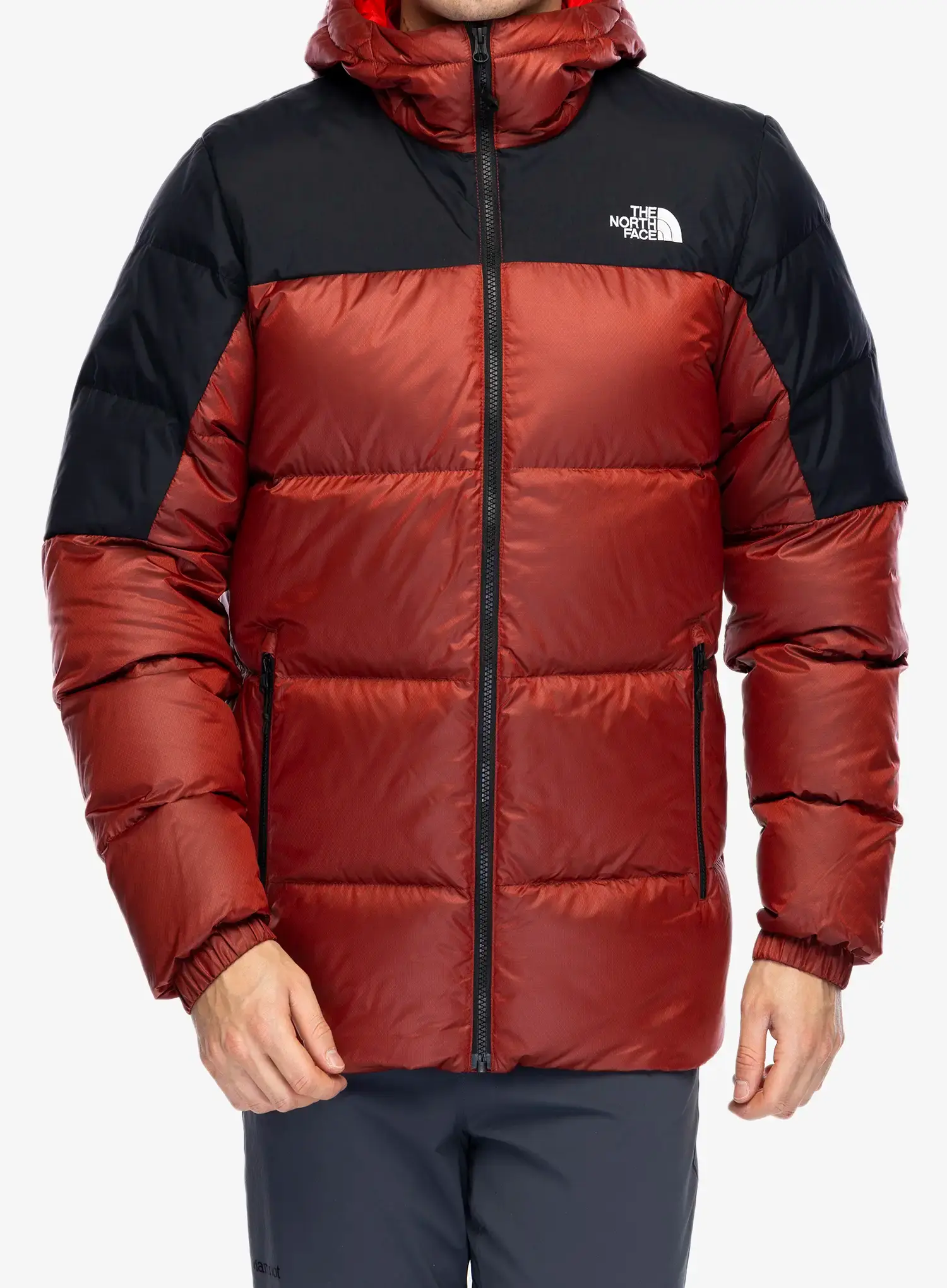 Puhovka The North Face Diablo Down 2.0 Hoodie - high risk red black heather