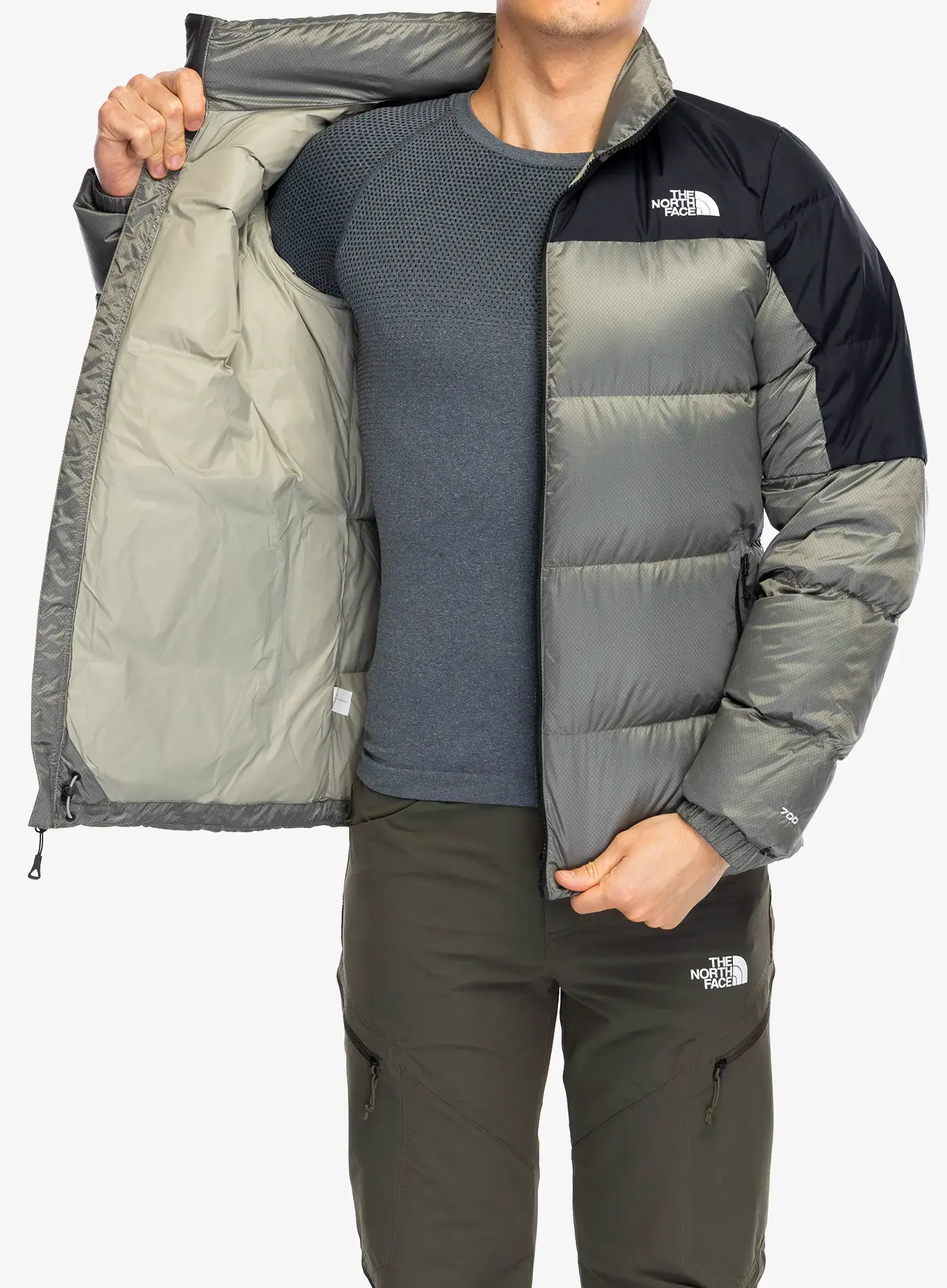 Puhovka The North Face Diablo Down 2.0 Jacket - clay grey black heather