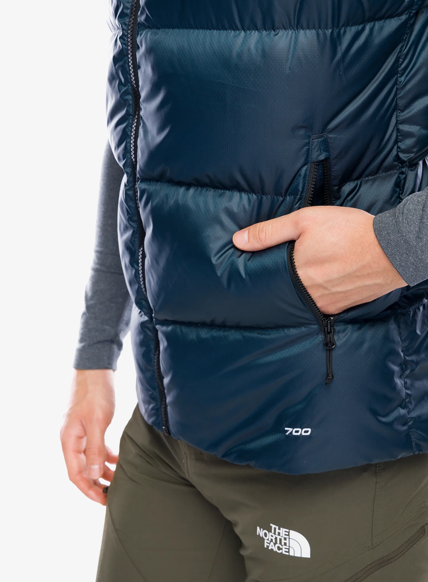 Puhasti brezrokavnik The North Face Diablo Down 2.0 Vest - shady blue black heather