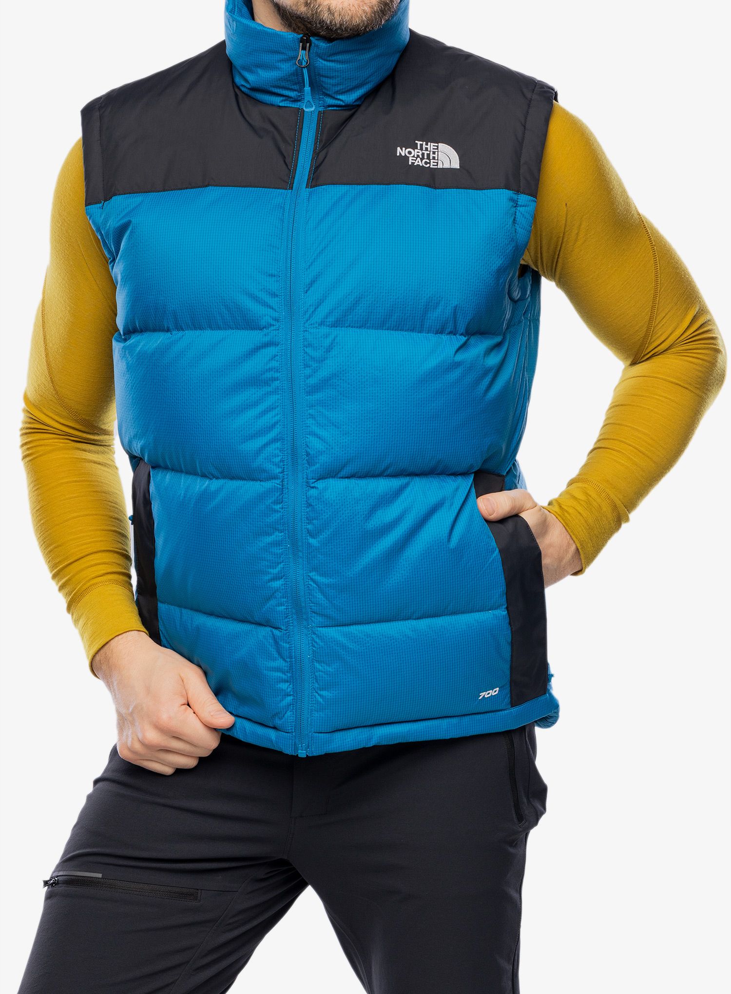 Puhasti brezrokavnik The North Face Diablo Down Vest - adriatic blue/tnf black