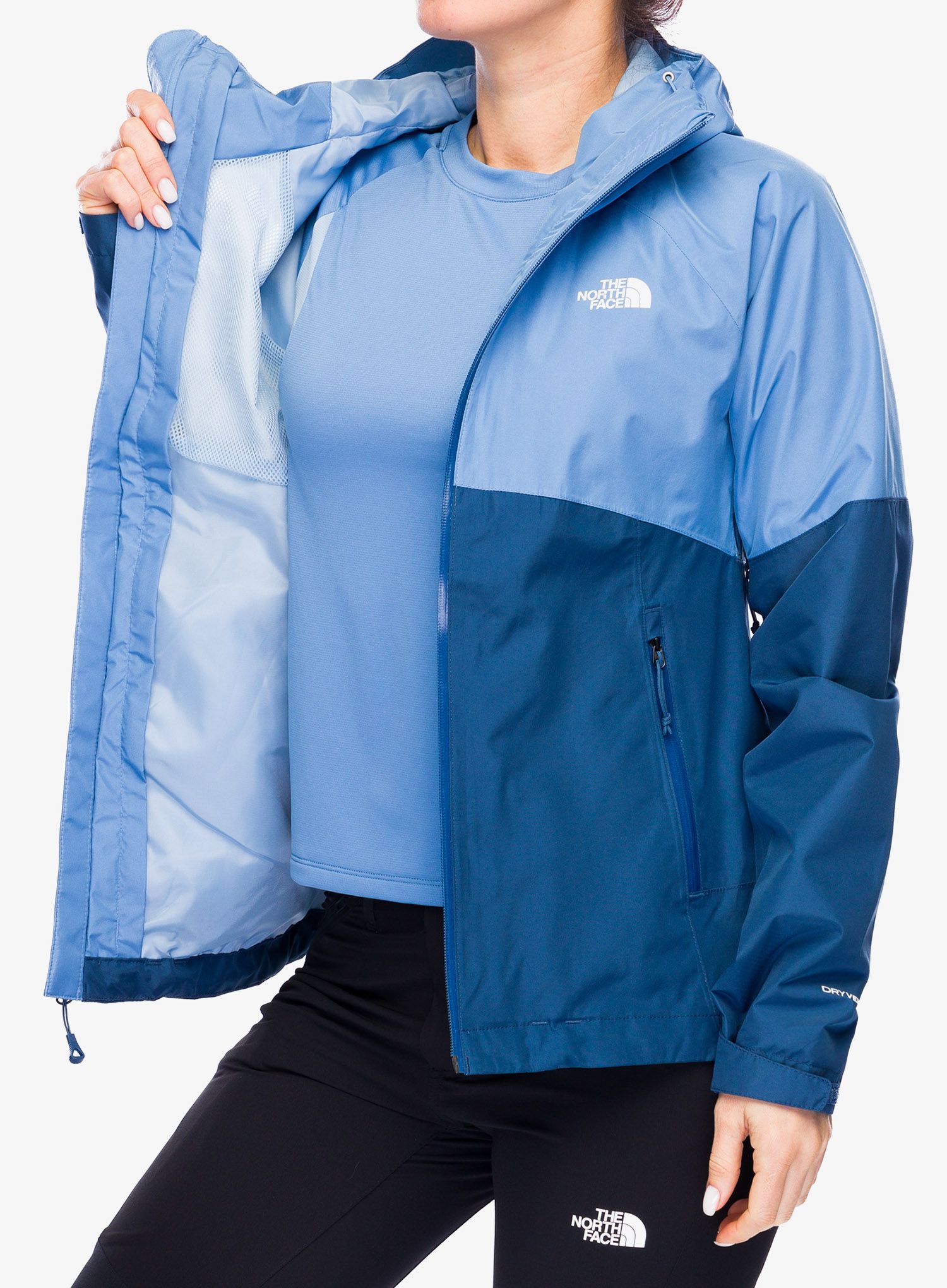 Ženska hardshell jakna The North Face Diablo Dynamic Zip-In Jacket - stone/blue