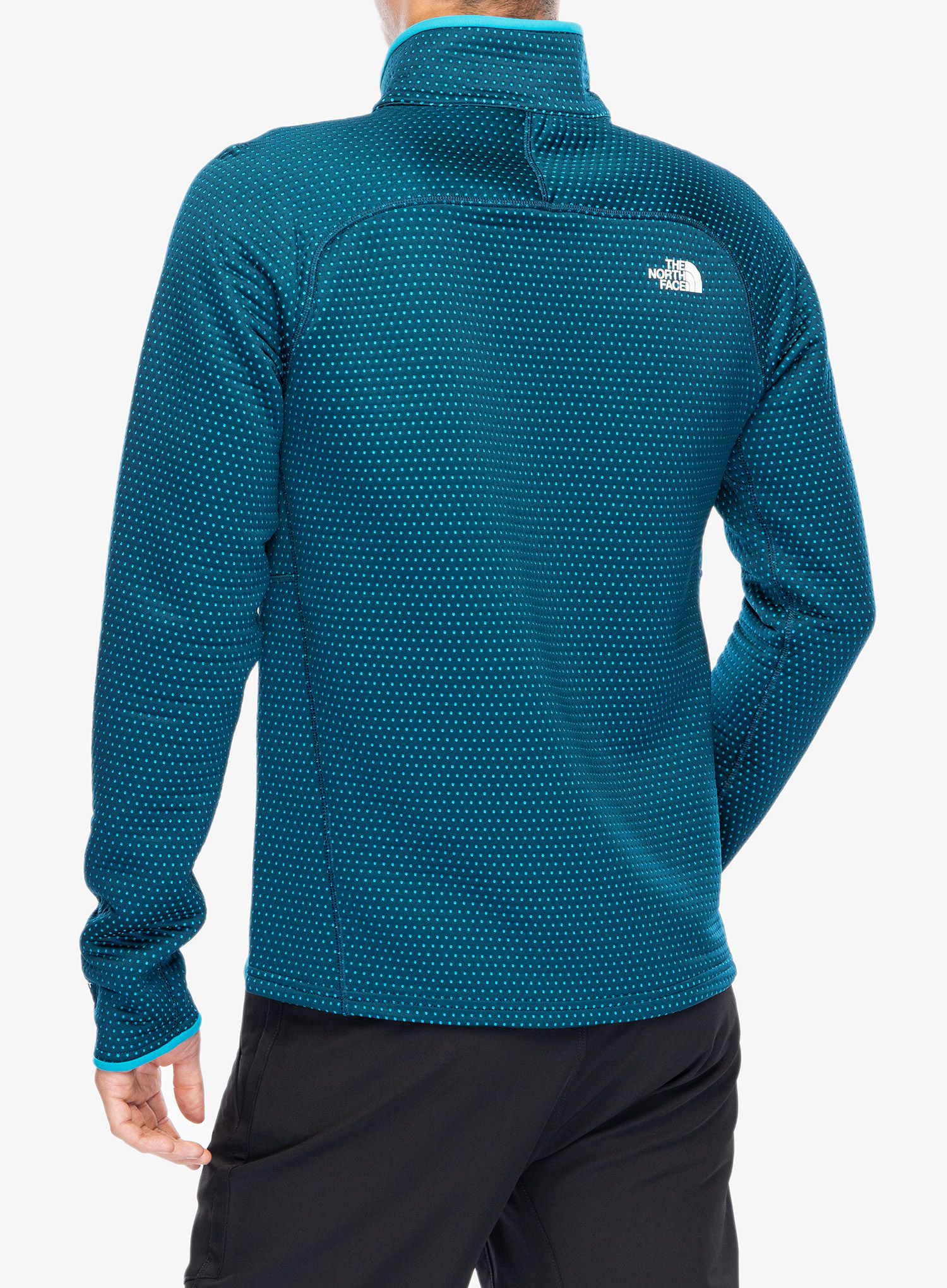 Puloverji brez kapuce The North Face Dotknit Thermal 1/4 Zip - midnight petrol