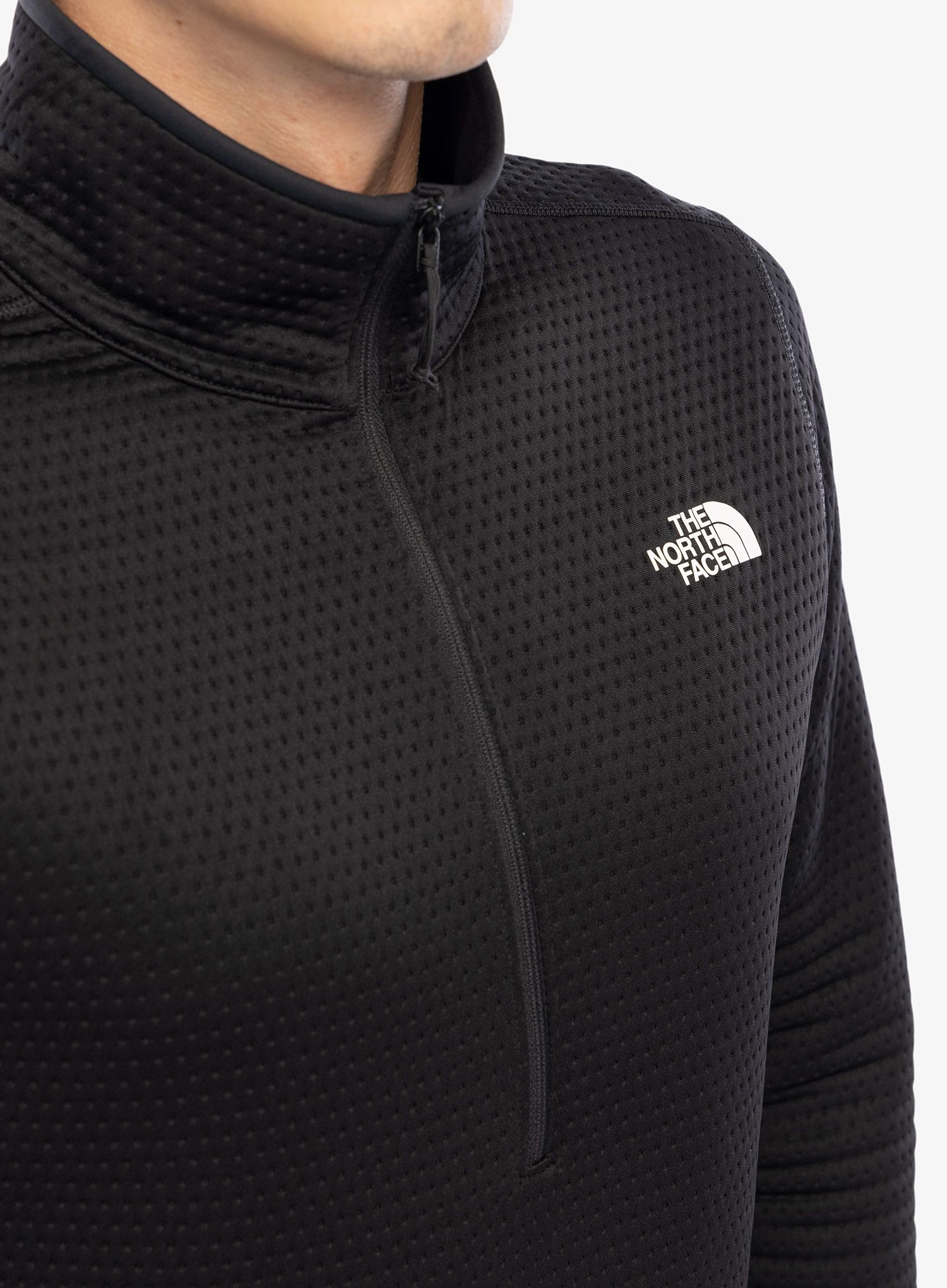 Puloverji brez kapuce The North Face Dotknit Thermal 1/4 Zip - tnf black
