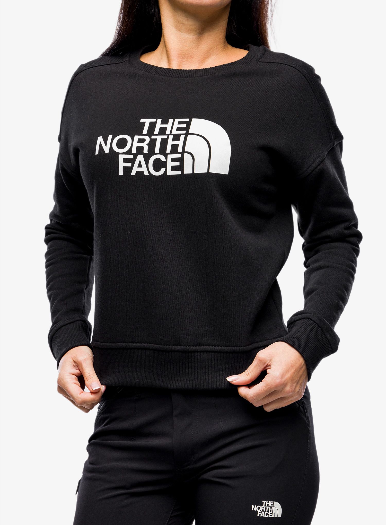 Ženska jopica brez kapuce The North Face Drew Peak Crew - tnf black