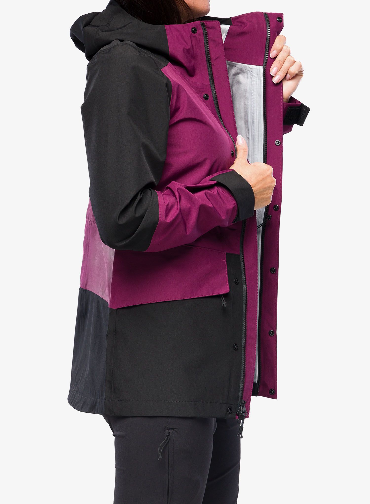 Ženska hardshell jakna The North Face Dryzzle All Weather Jkt FUTURELIGHT - berry/black