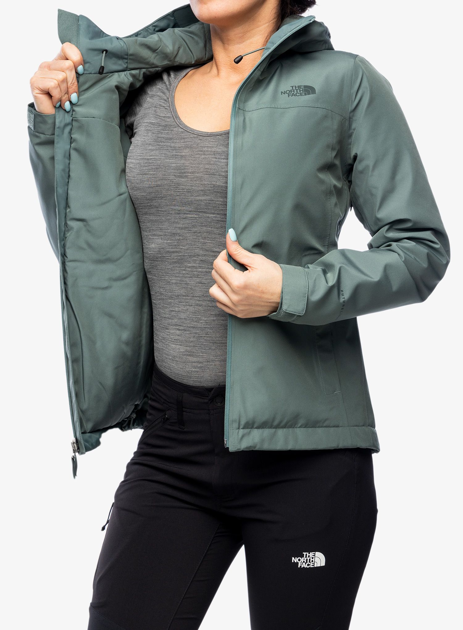 Ženska jakna The North Face Dryzzle FUTURELIGHT Insulated Jacket - balsam green