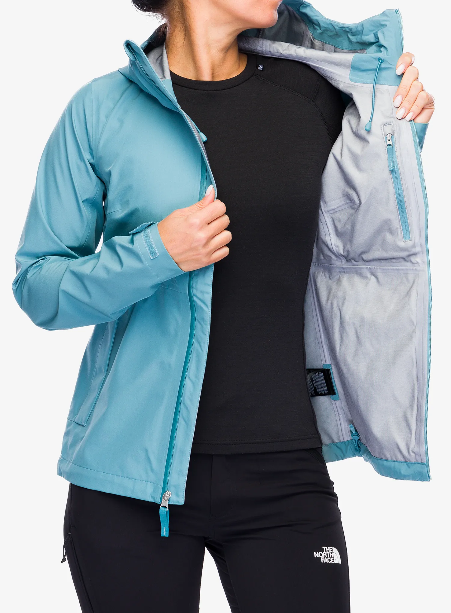 Ženska nepremočljiva jakna The North Face Dryzzle Futurelight Jacket - algae blue