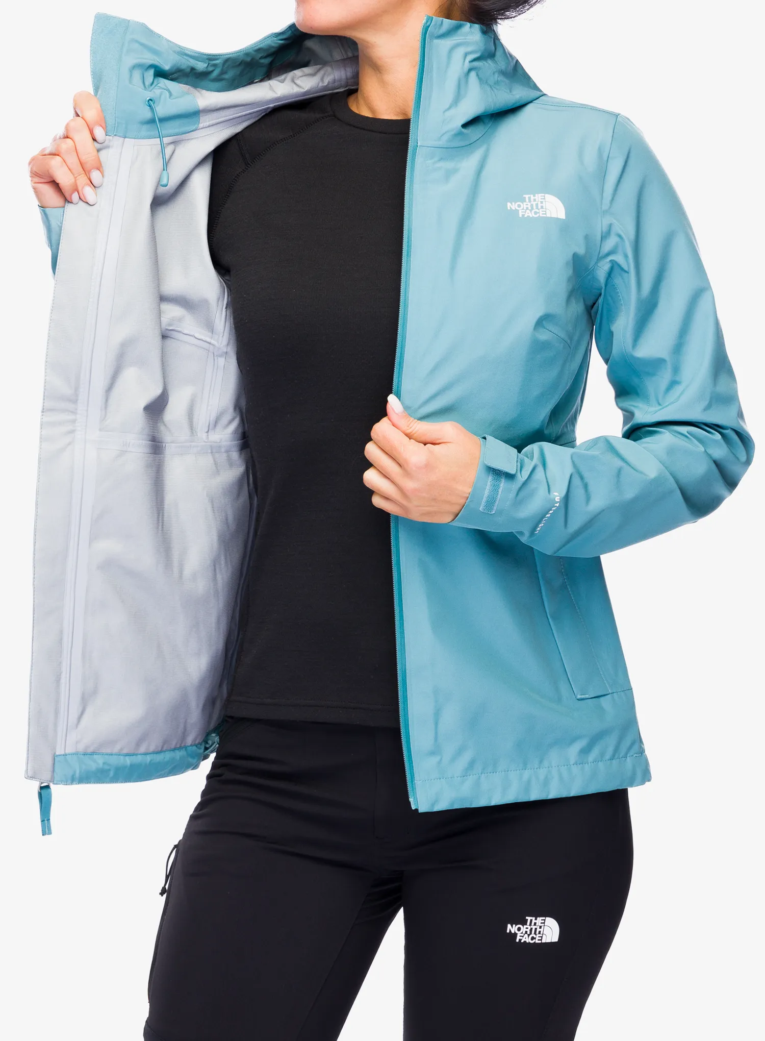 Ženska nepremočljiva jakna The North Face Dryzzle Futurelight Jacket - algae blue