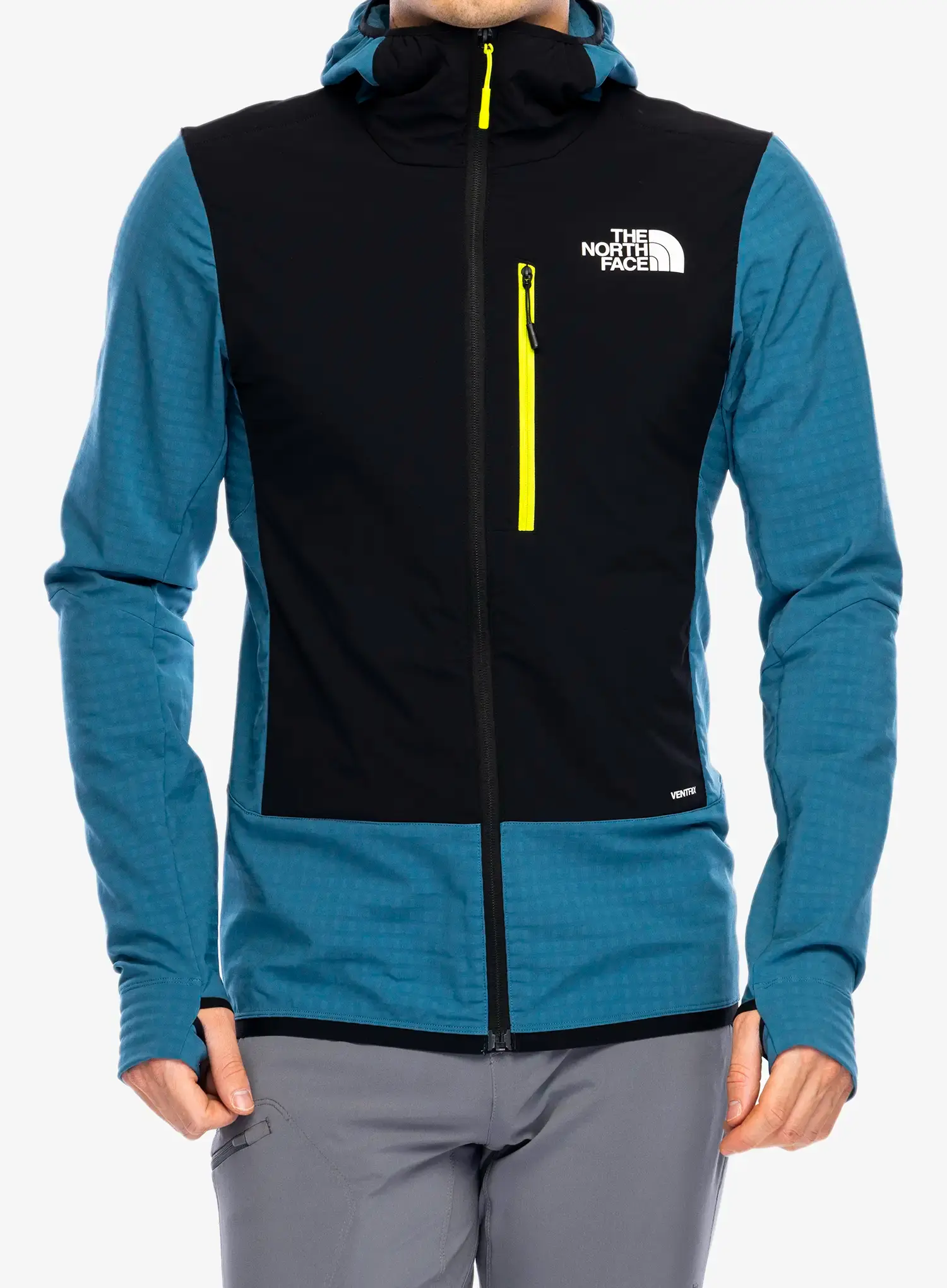 Hibridna jakna The North Face Elixir Hybrid Ventrix Midlayer - mallard blue/tnf black