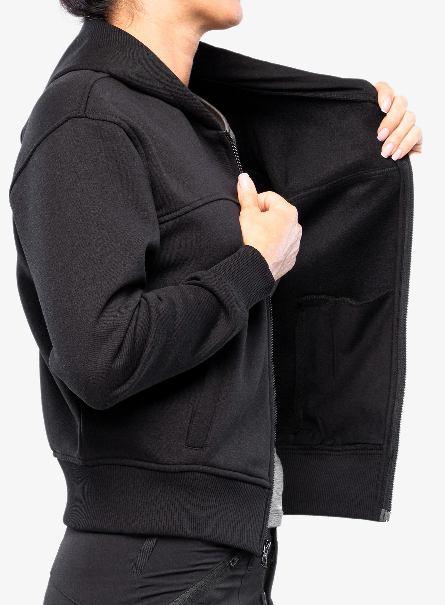 Ženska jopa s kapuco The North Face Essential FZ Hoodie - tnf black