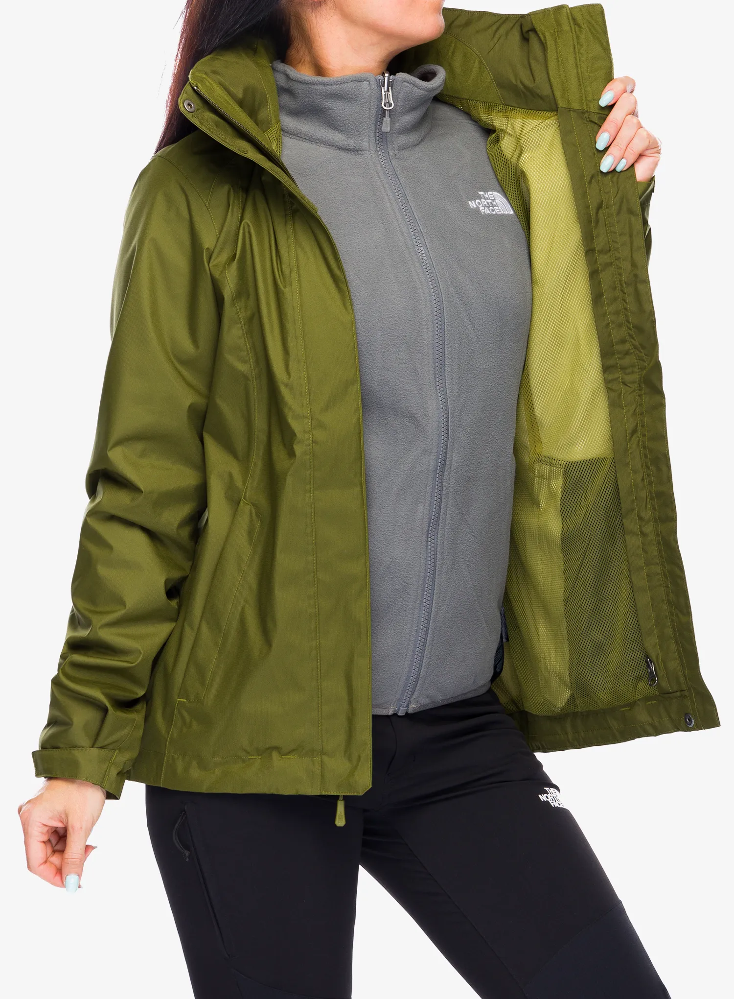 Ženska jakna 3v1 The North Face Evolve II Triclimate - forest olive/smoked pearl