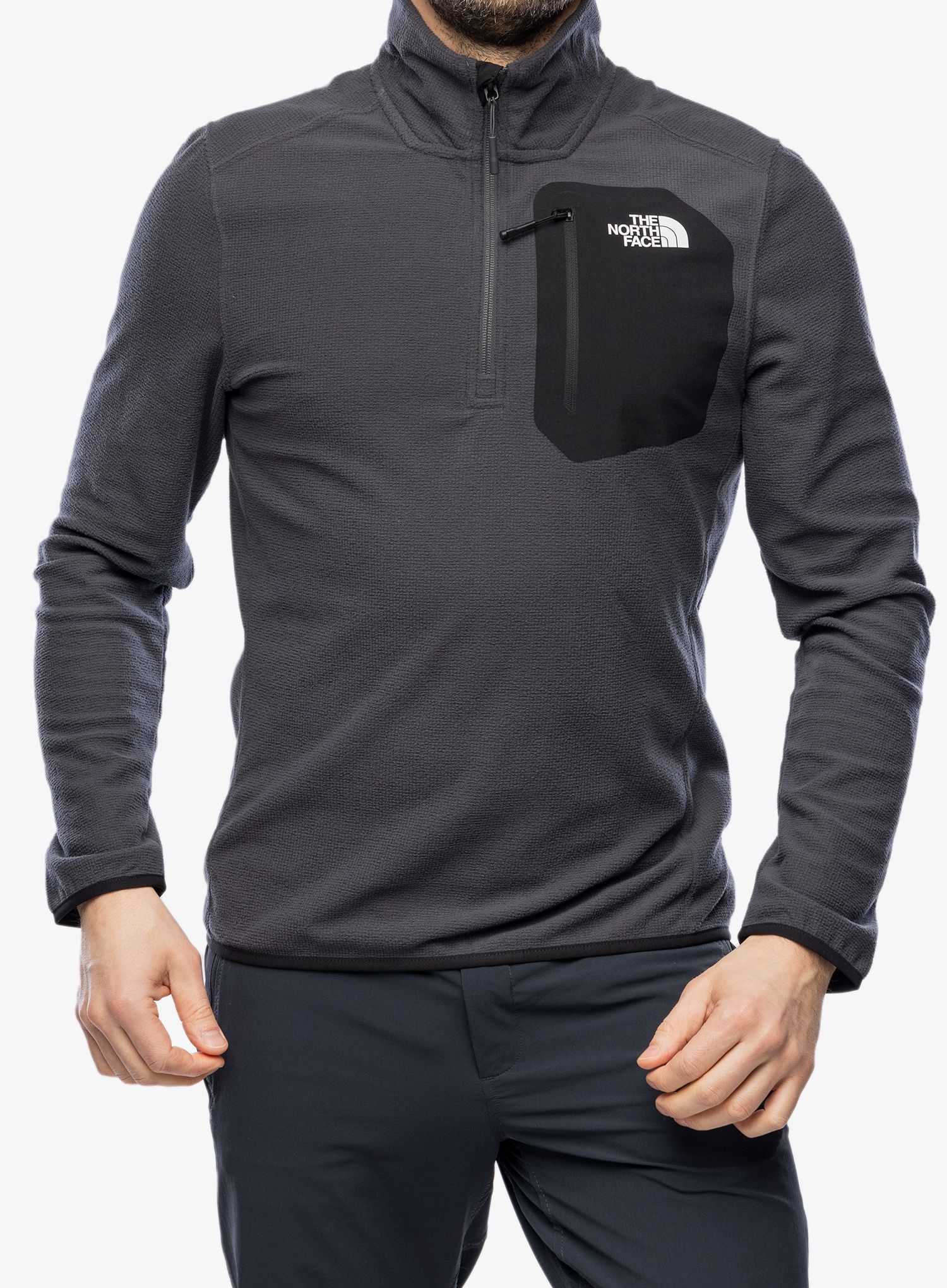 Jopica z zadrgo The North Face Experit 1/4 Zip Grid Fleece - grey/black