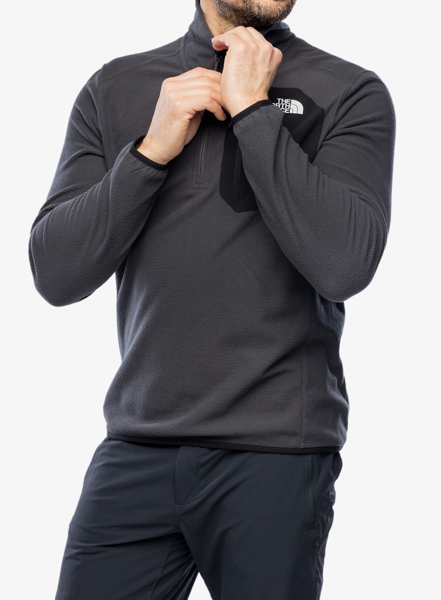Jopica z zadrgo The North Face Experit 1/4 Zip Grid Fleece - grey/black