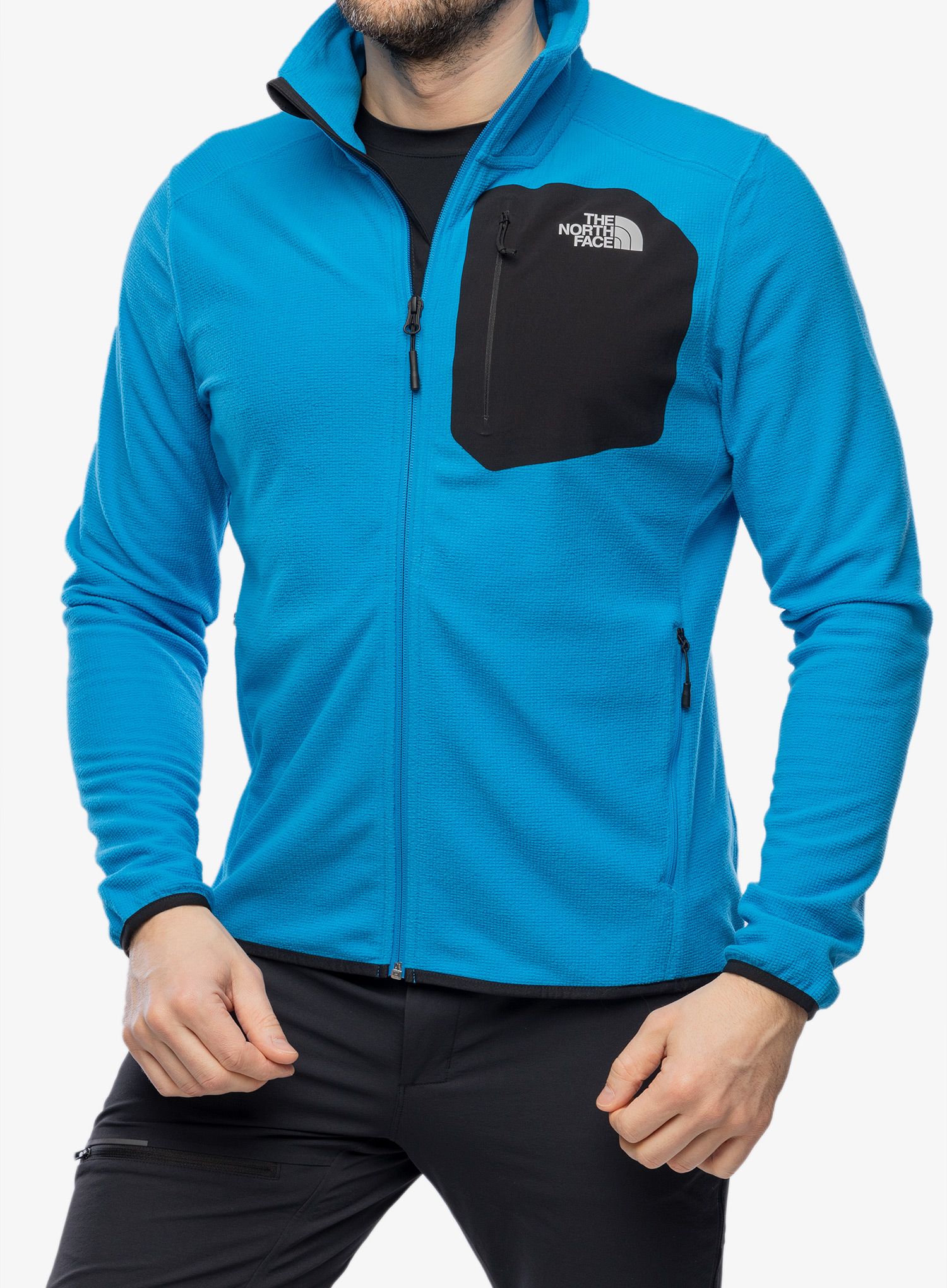 Puloverji brez kapuce The North Face Experit Grid Fleece - skyline blue/tnf black