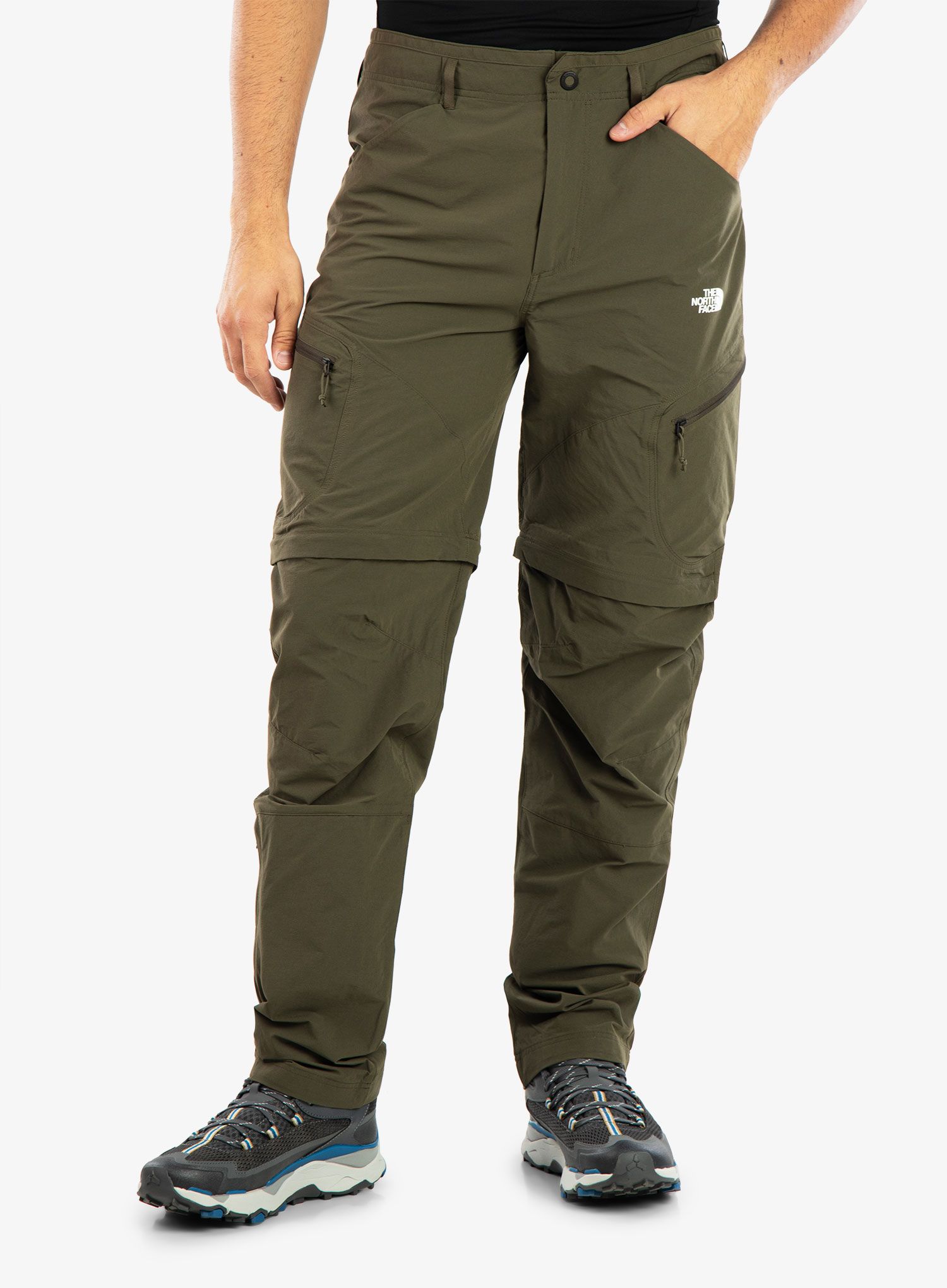 Pohodniške hlače The North Face Exploration Conv Reg Tapered Pant Eu - new taupe green