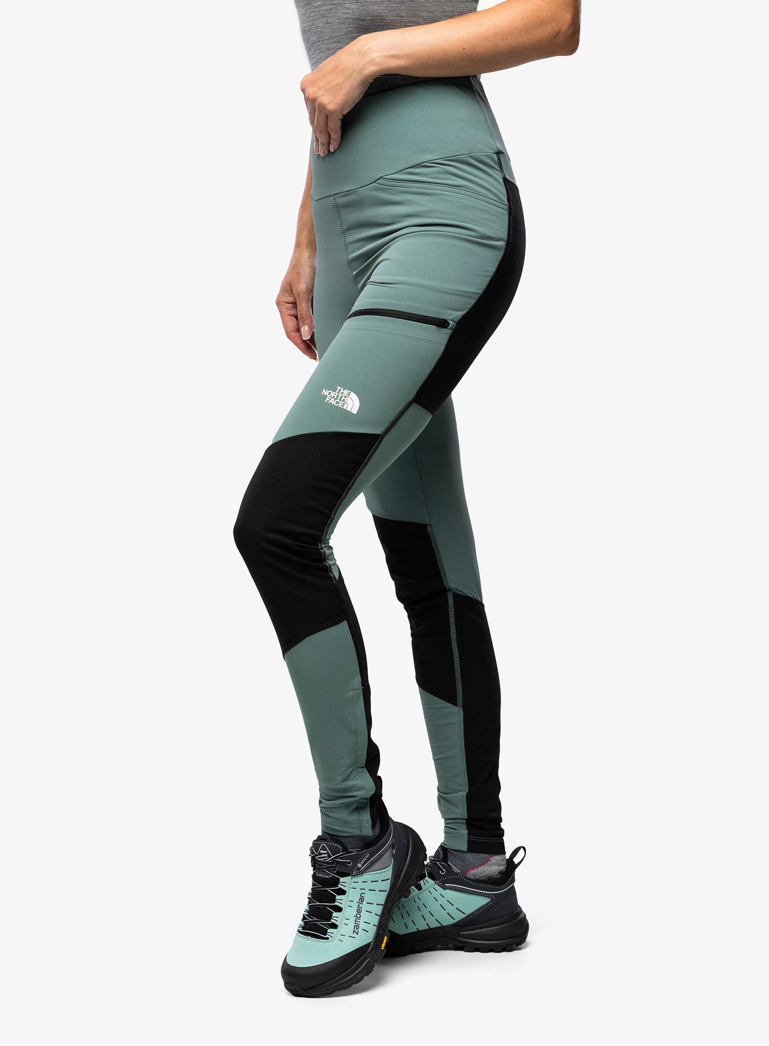 Ženske hlače The North Face Felik Alpine Tight - dark sage/black