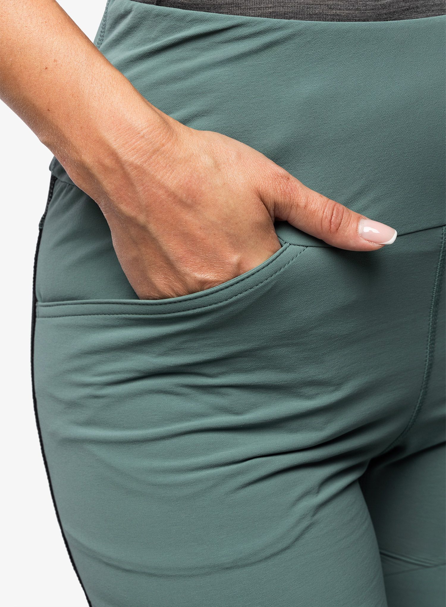 Ženske hlače The North Face Felik Alpine Tight - dark sage/black