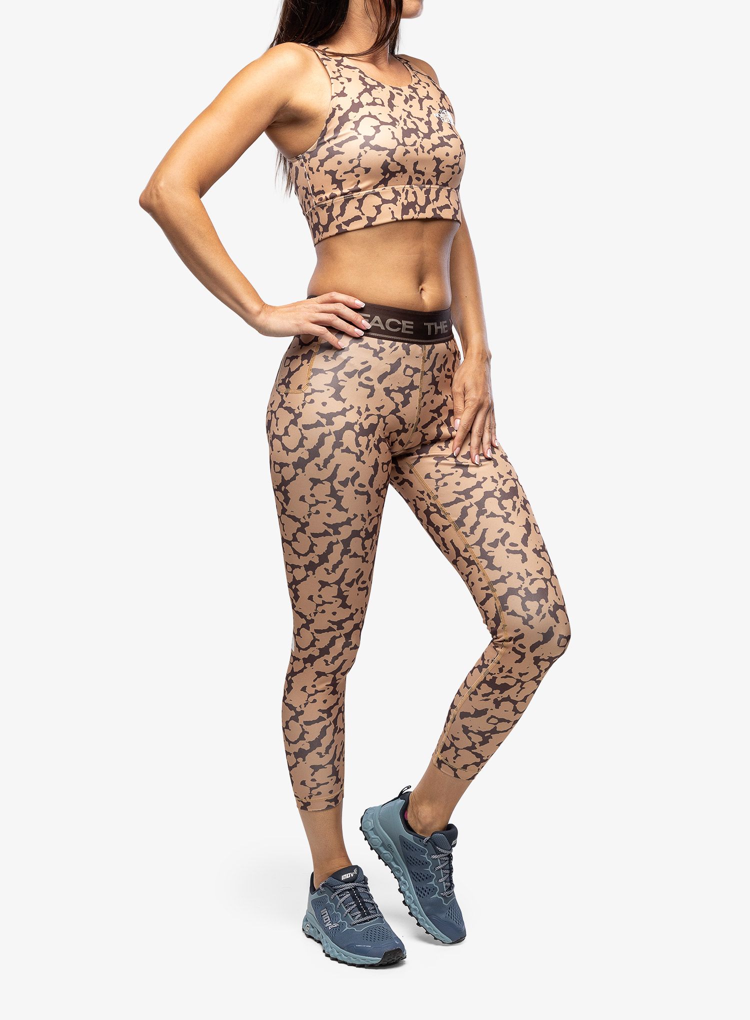Ženske pajkice The North Face Flex Mid Rise Tight Graphic - almond butter