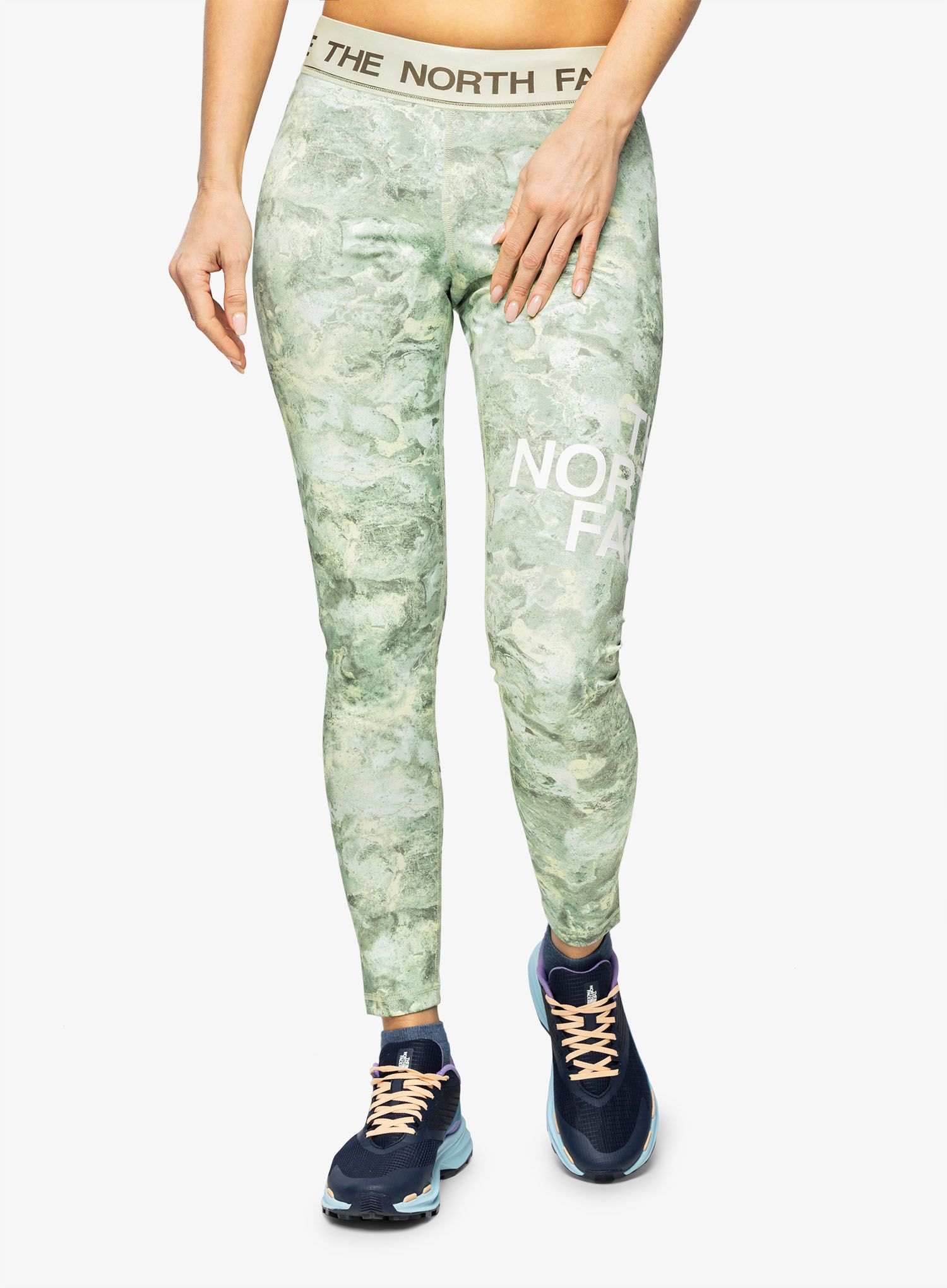Ženske pajkice The North Face Flex Mid Rise Tight - lime print