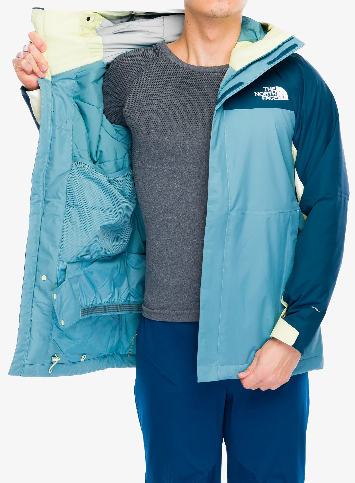 Smučarska jakna The North Face Freedom Insulated Jacket - algae blue/nettle/petrol